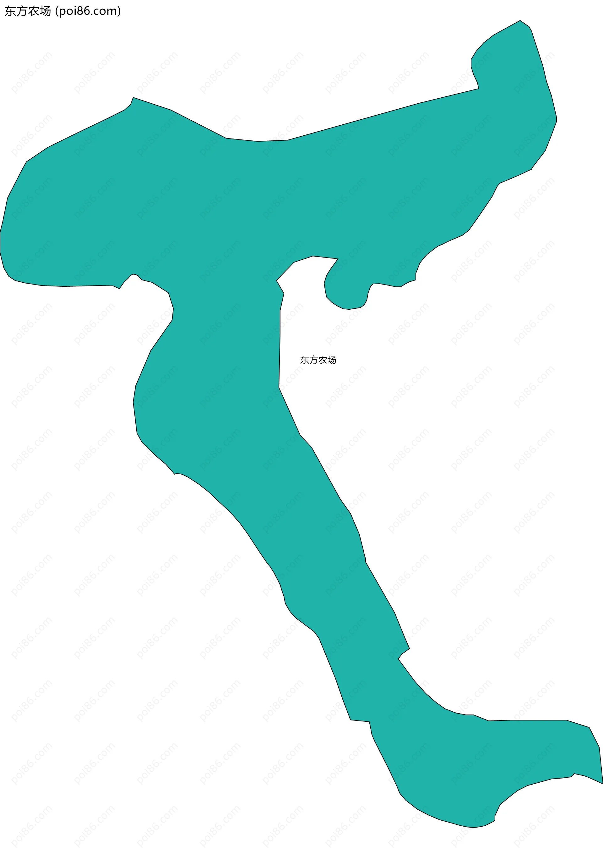 东方农场边界地图