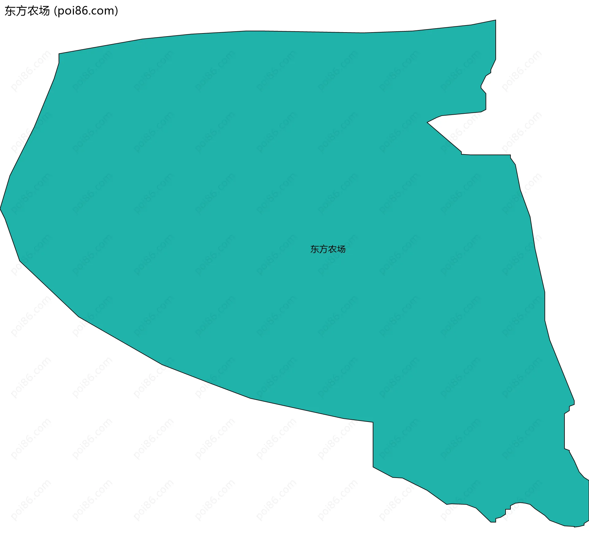 东方农场边界地图