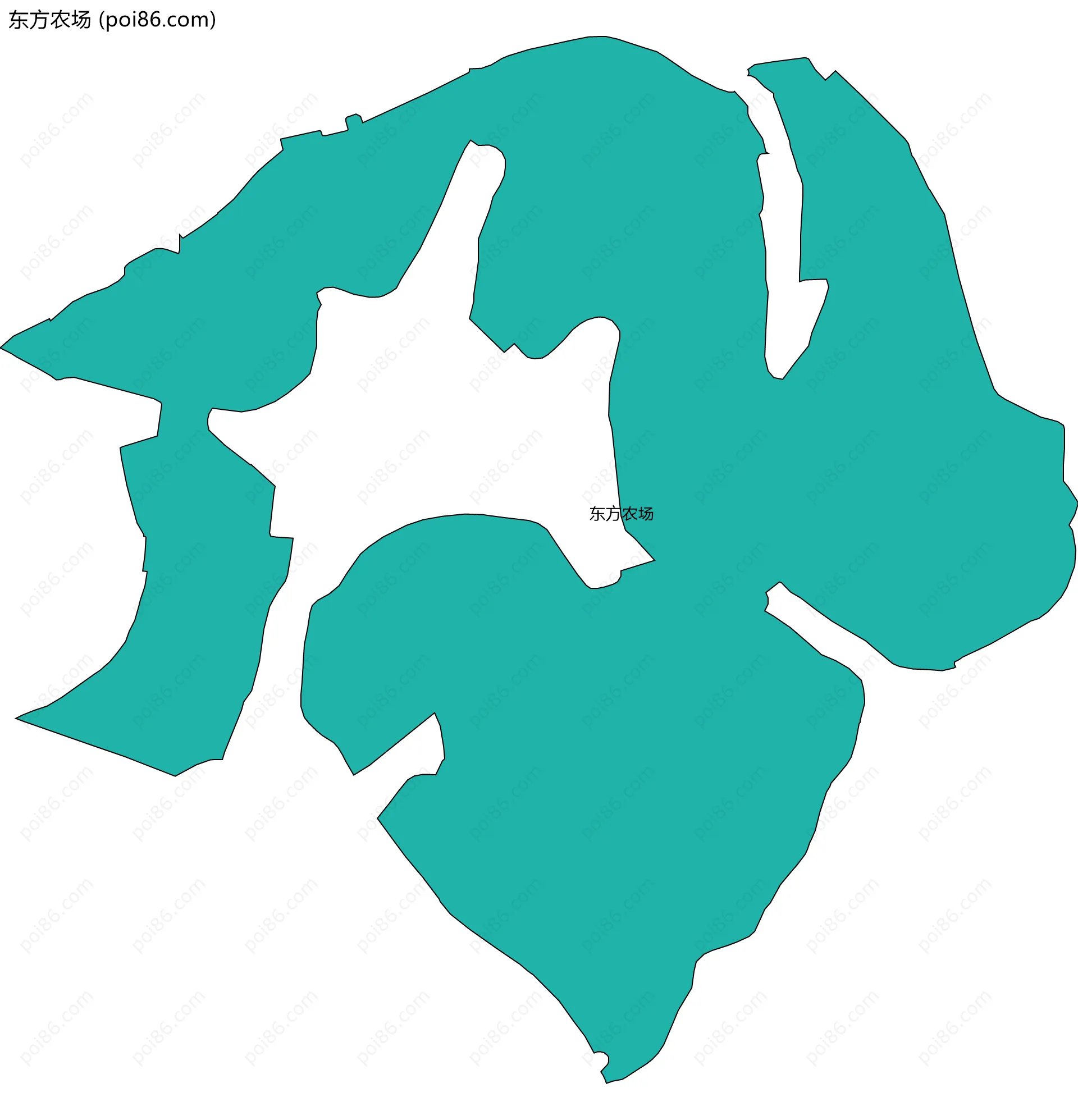 东方农场边界地图