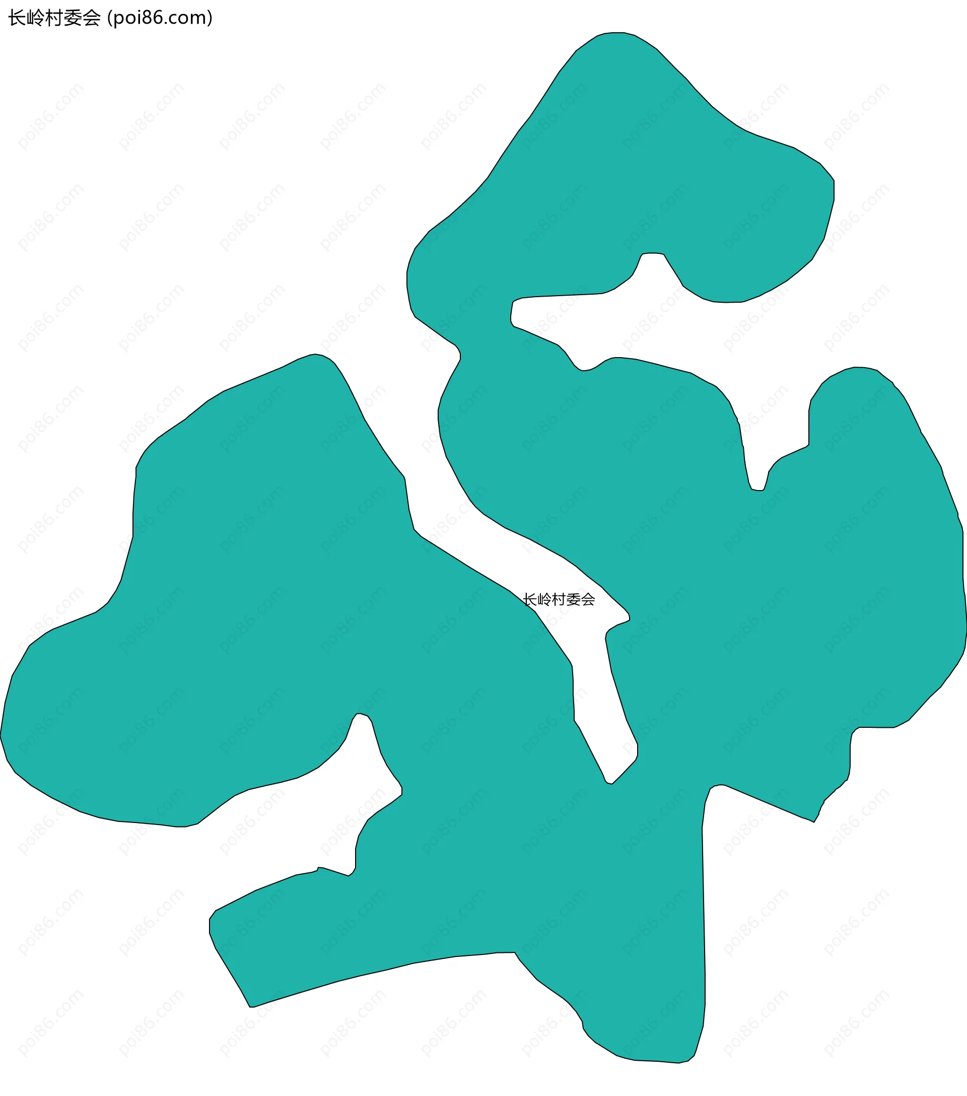 长岭村委会边界地图