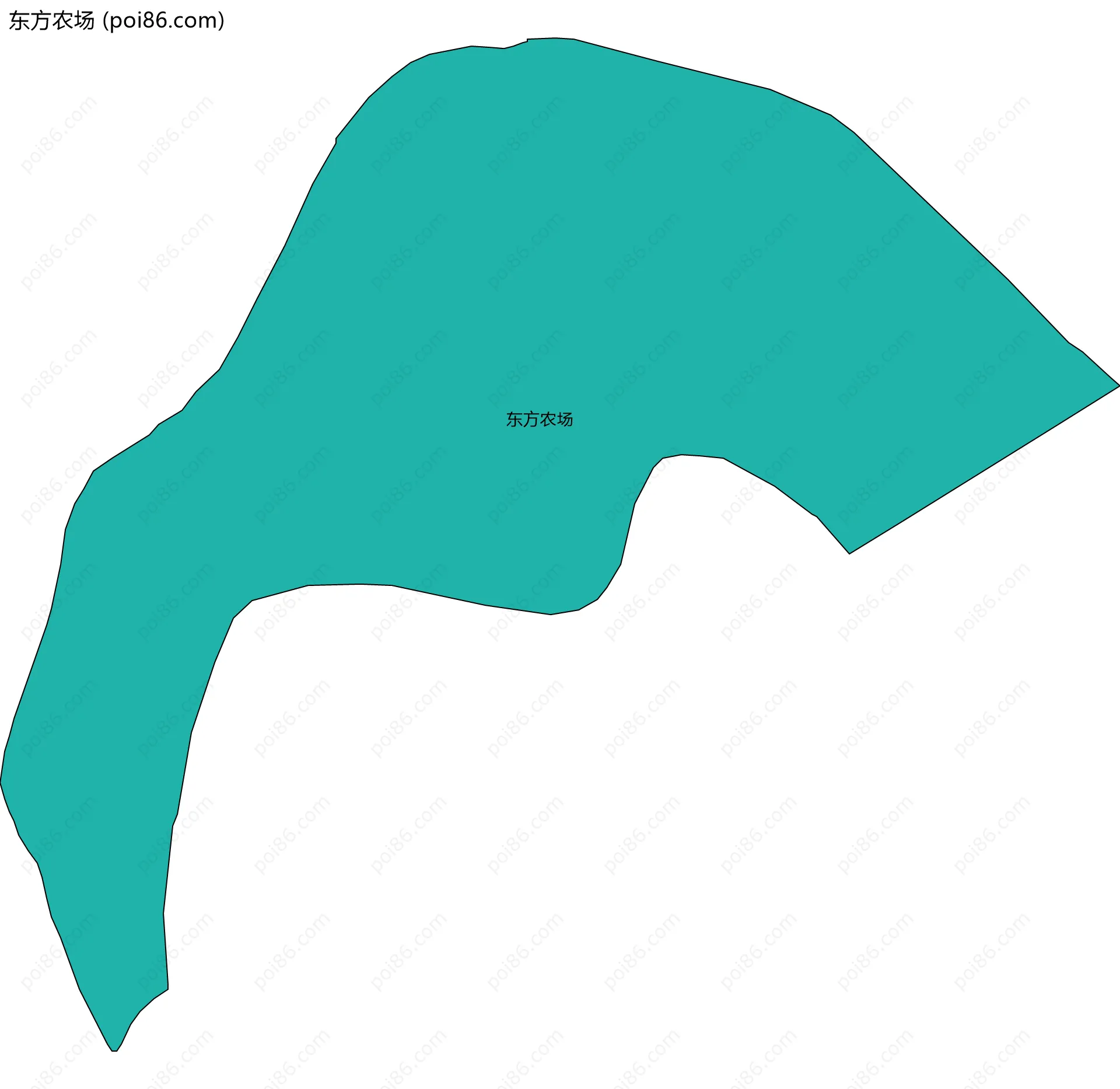 东方农场边界地图