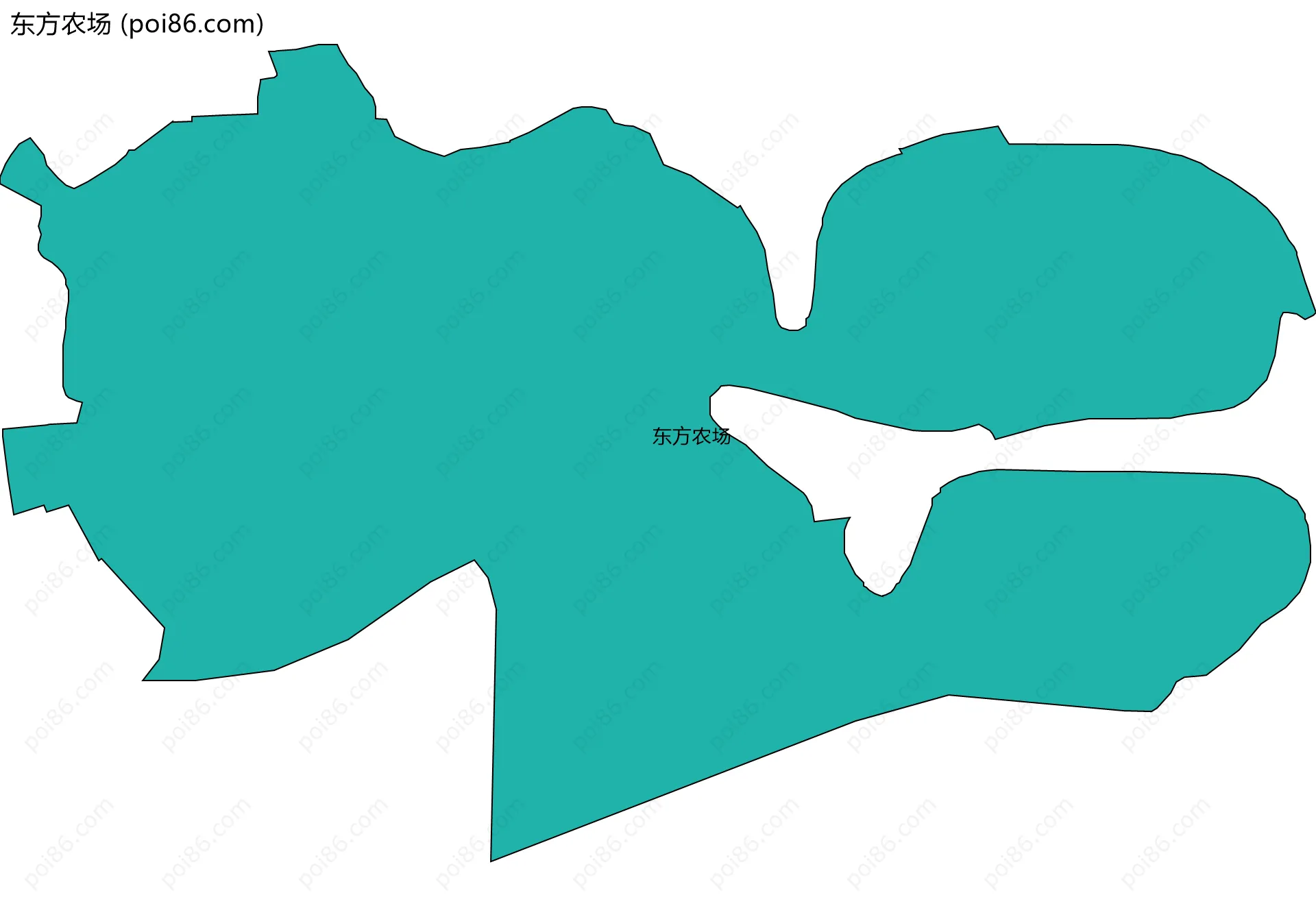 东方农场边界地图