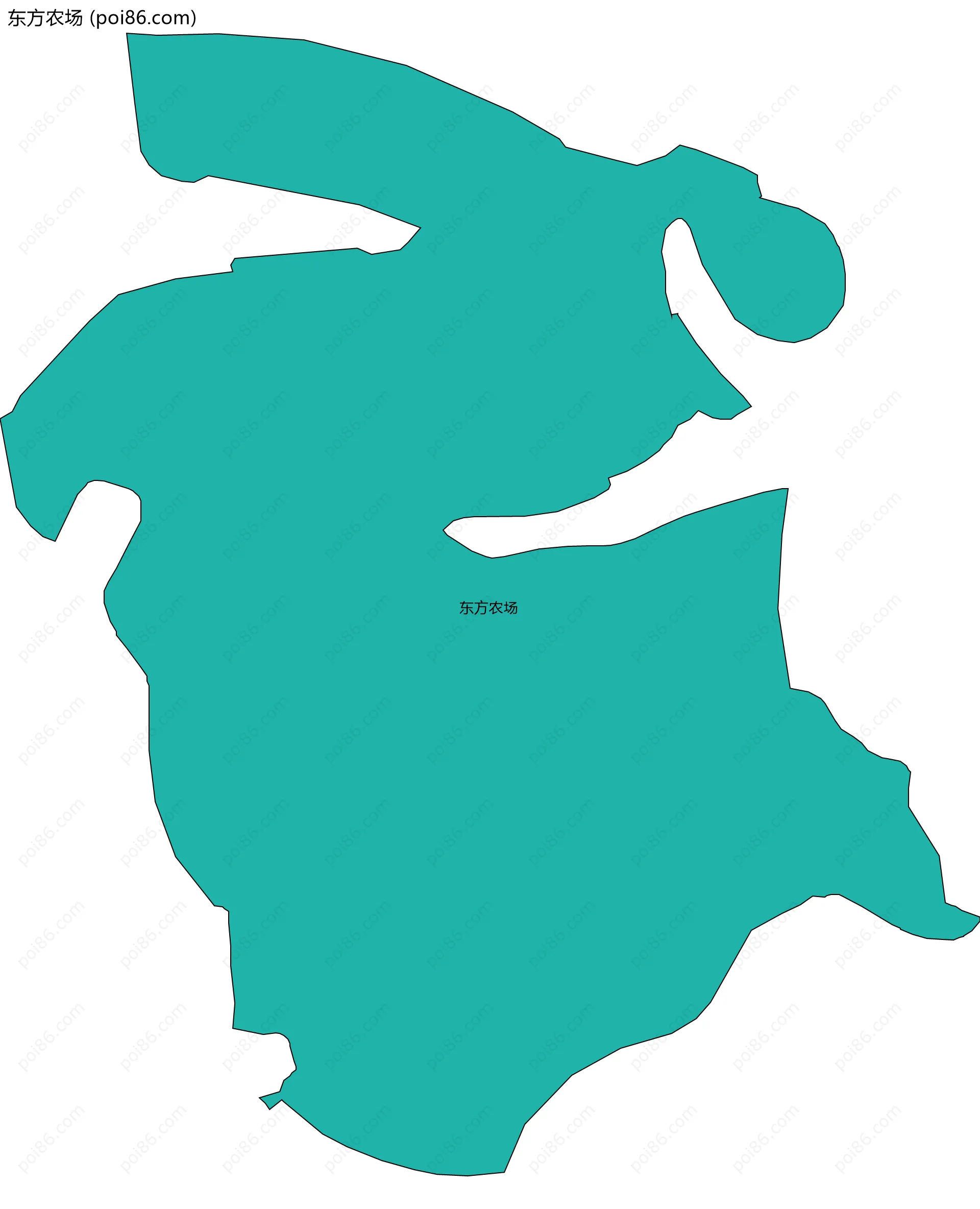 东方农场边界地图