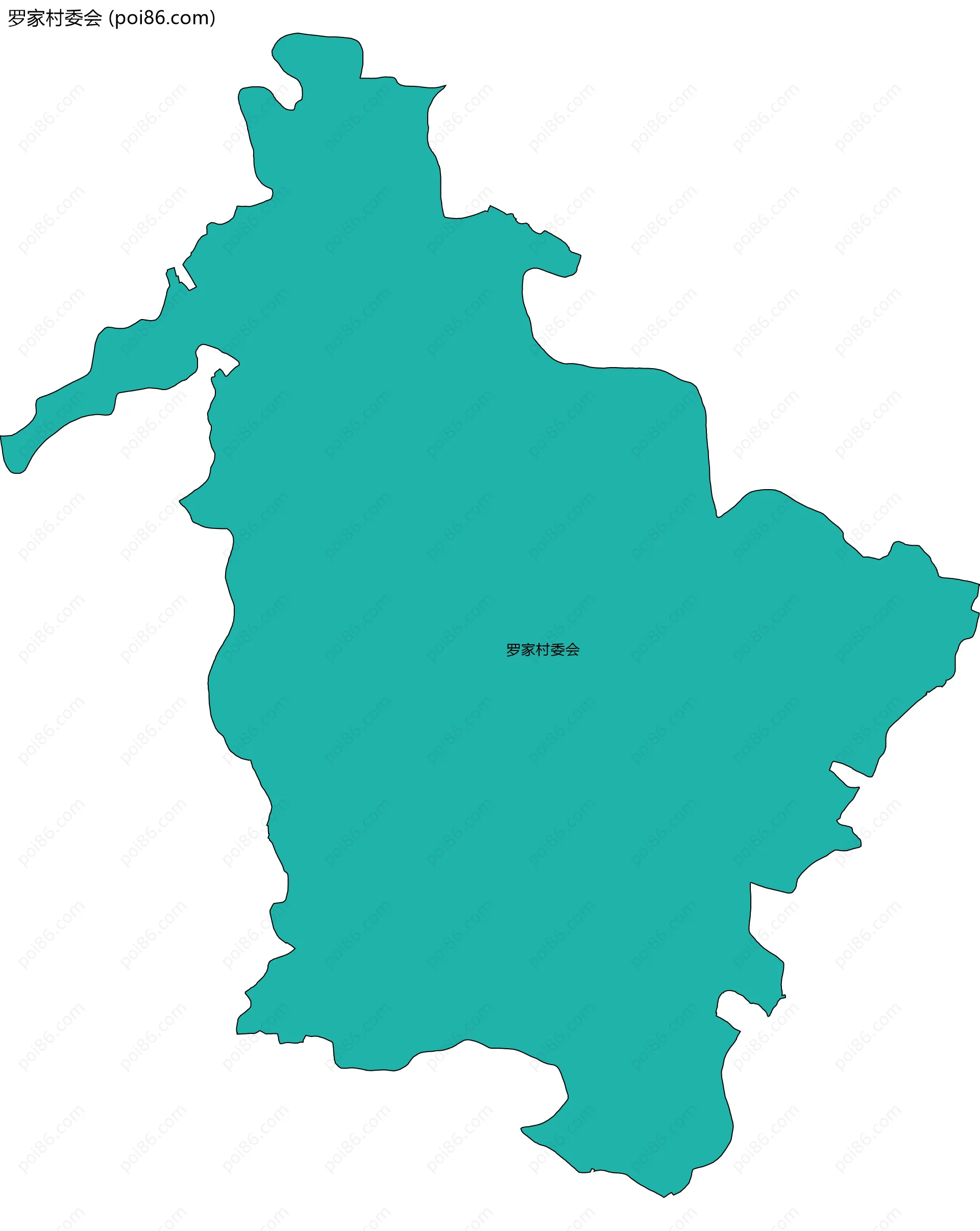 罗家村委会边界地图