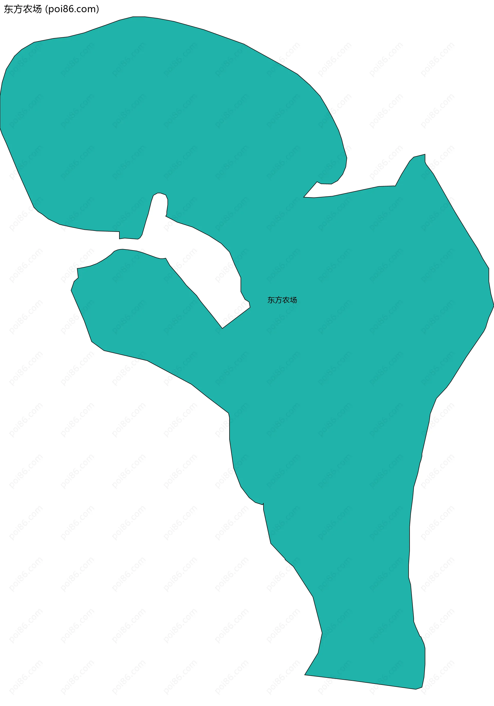 东方农场边界地图