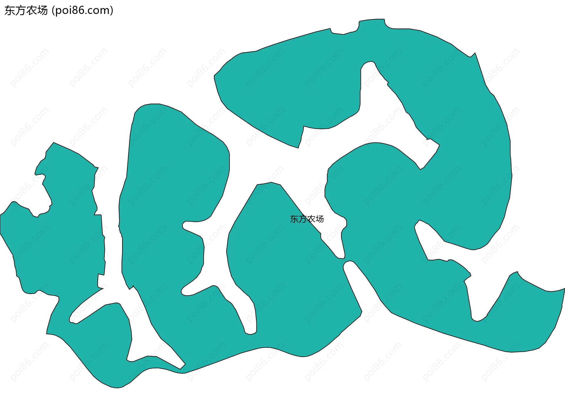 东方农场边界地图