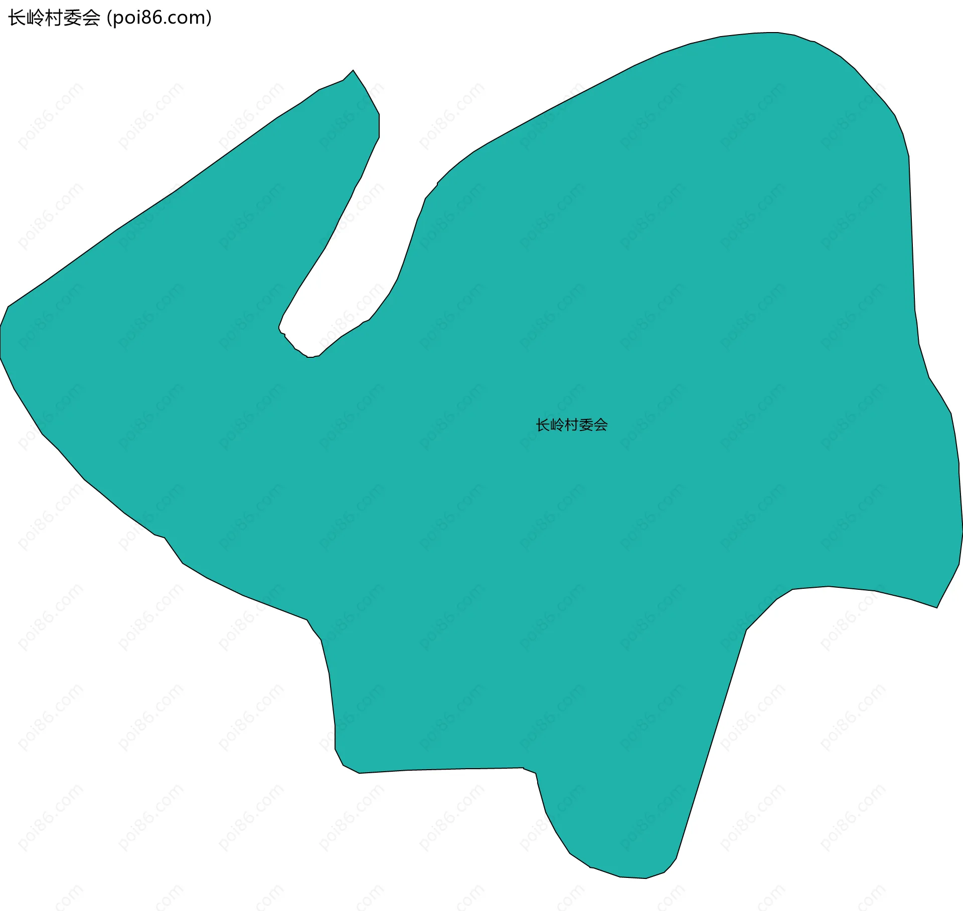 长岭村委会边界地图