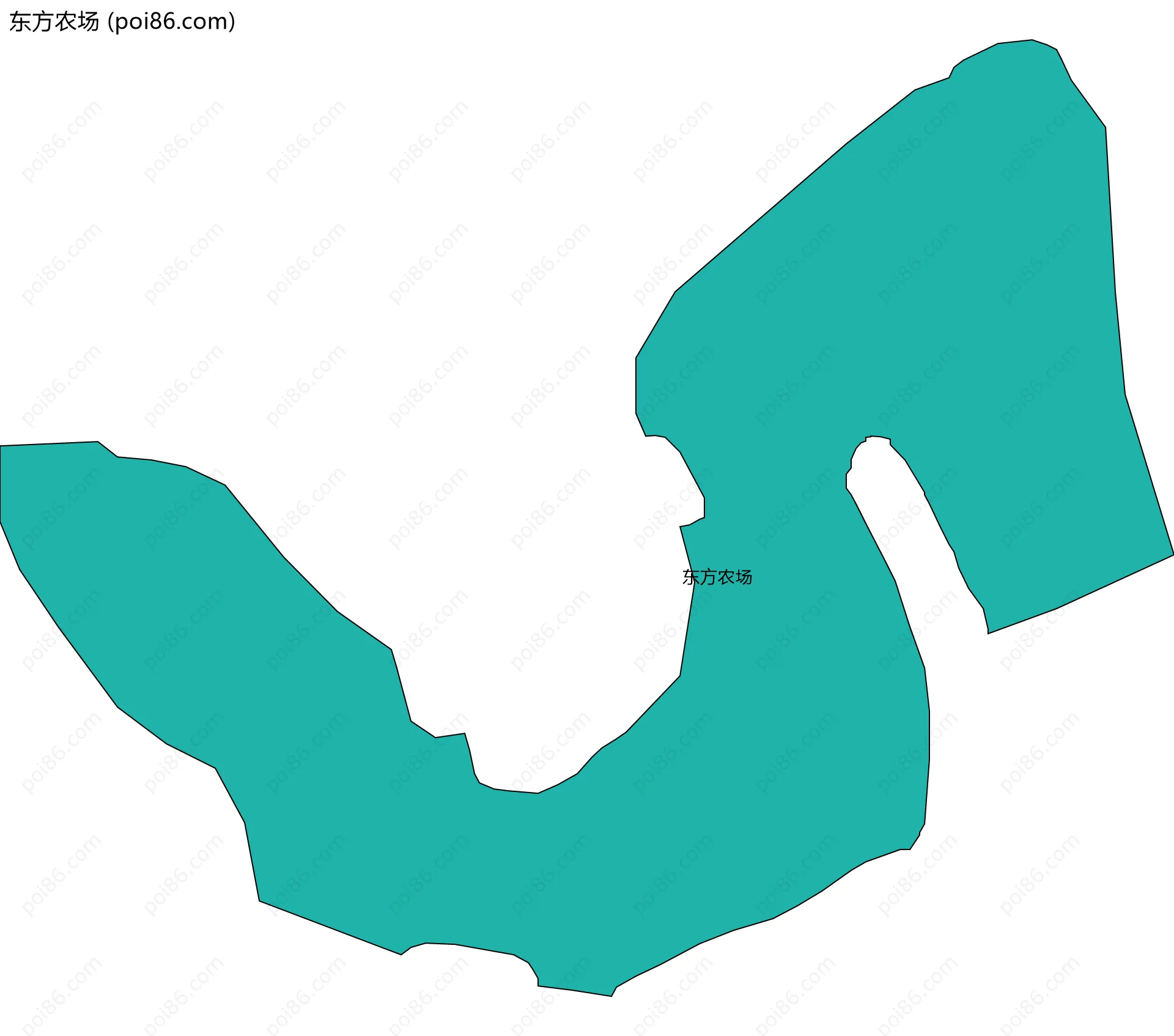 东方农场边界地图