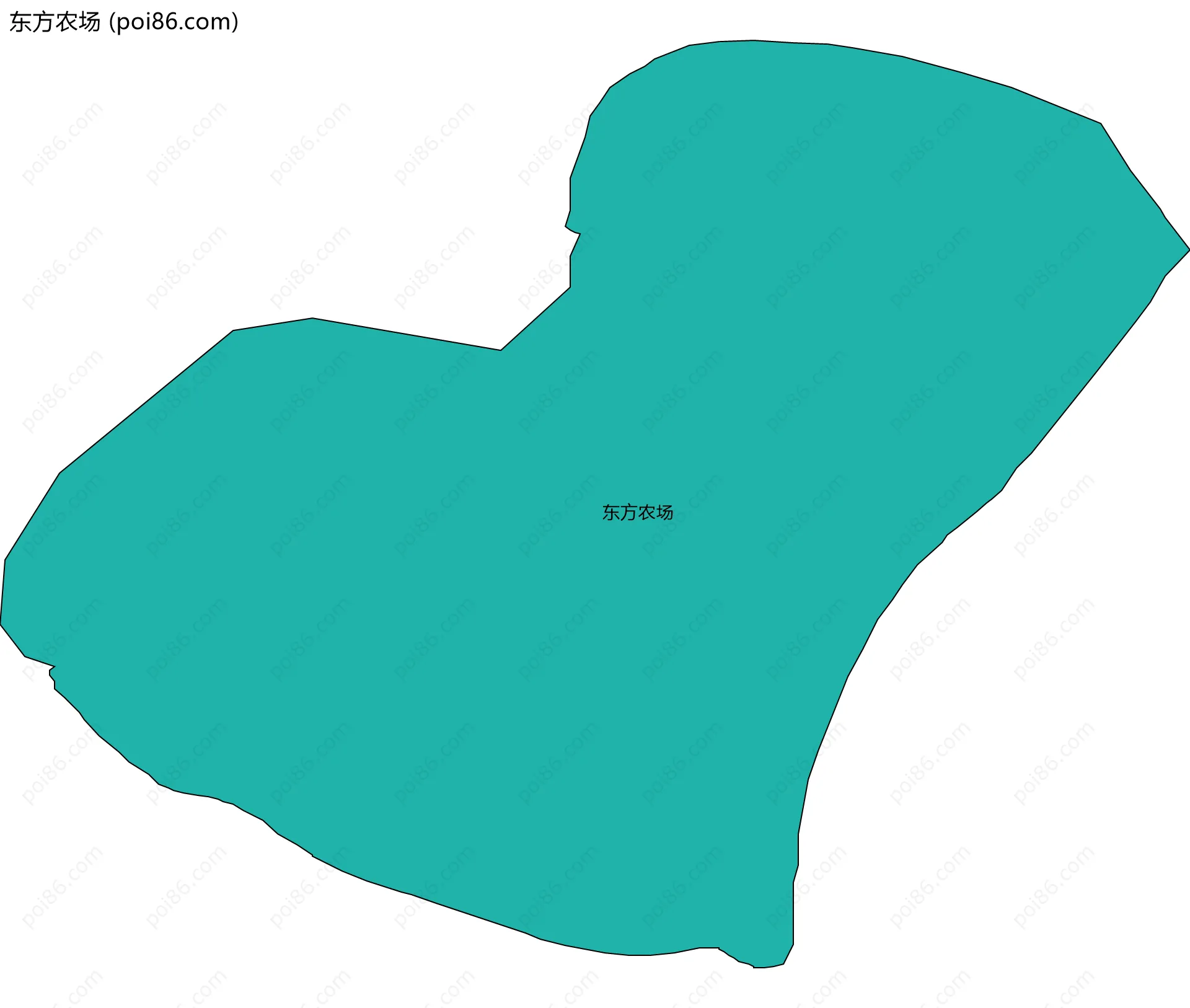 东方农场边界地图