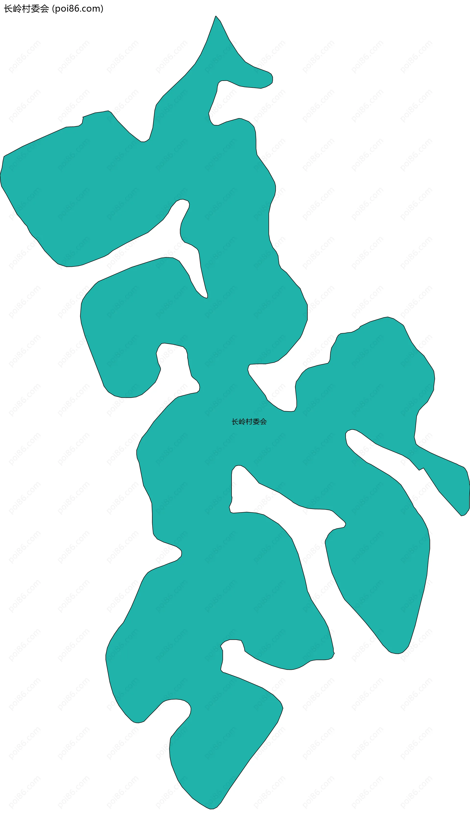 长岭村委会边界地图