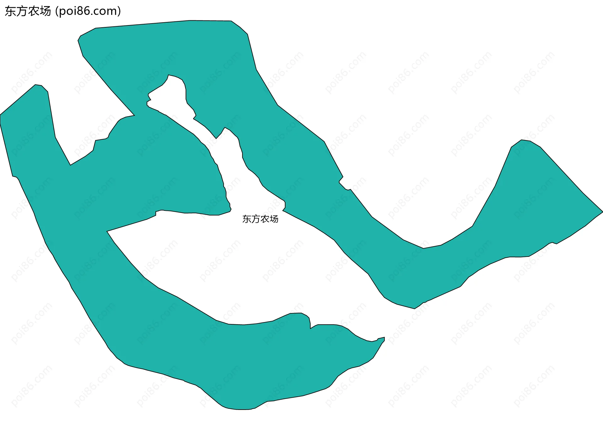 东方农场边界地图