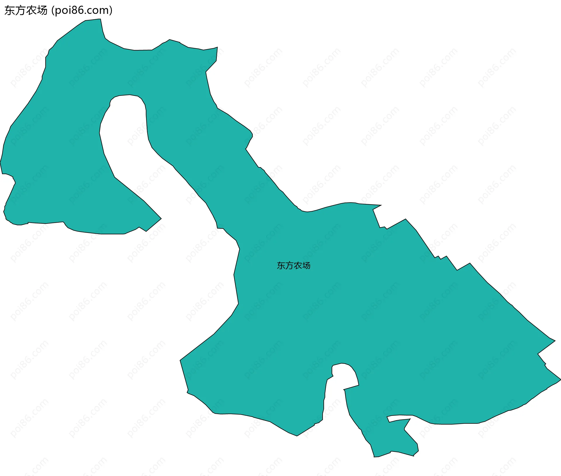 东方农场边界地图