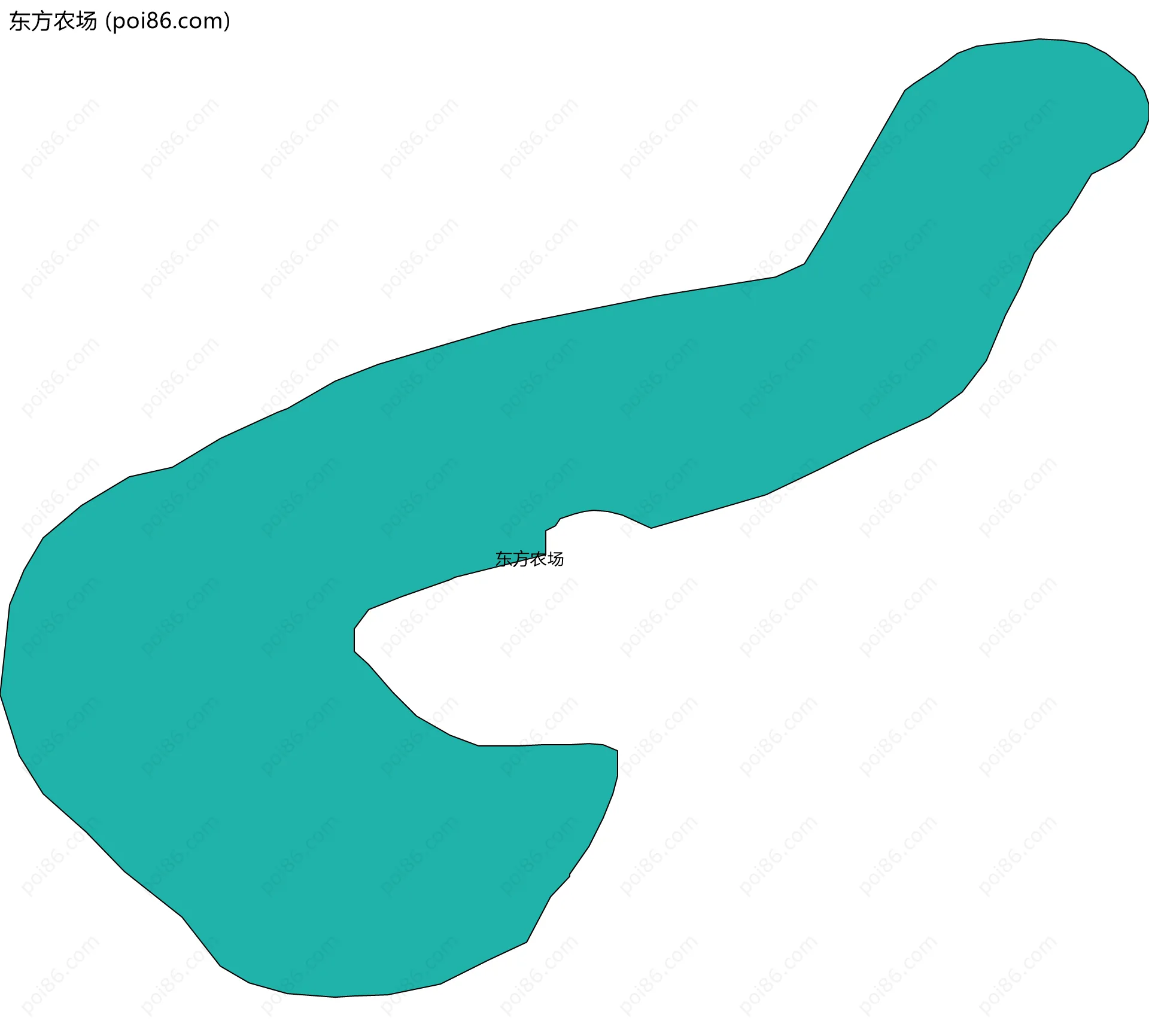 东方农场边界地图