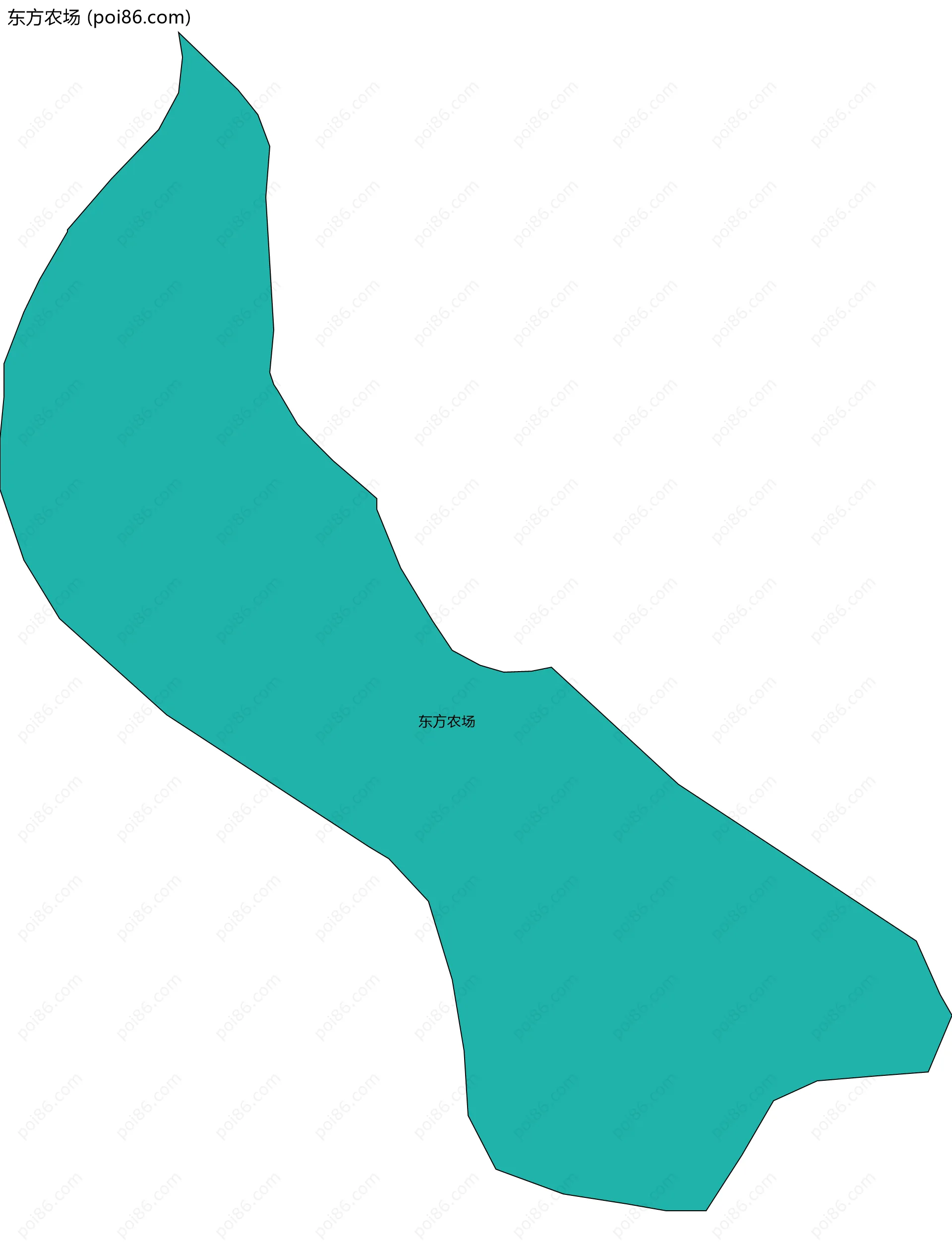 东方农场边界地图