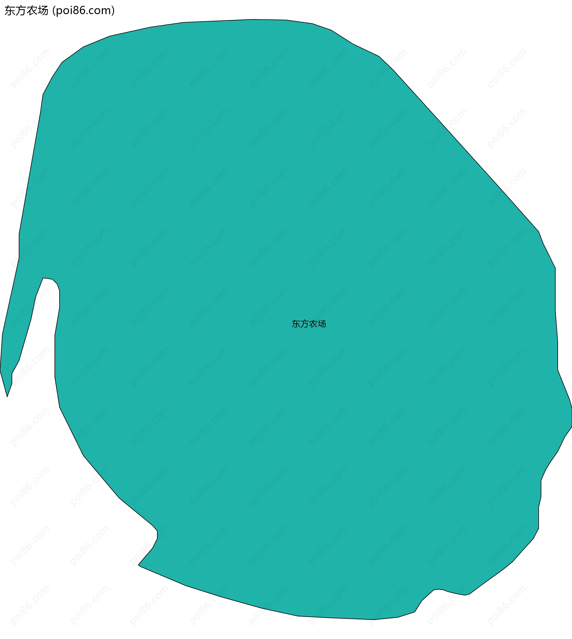 东方农场边界地图