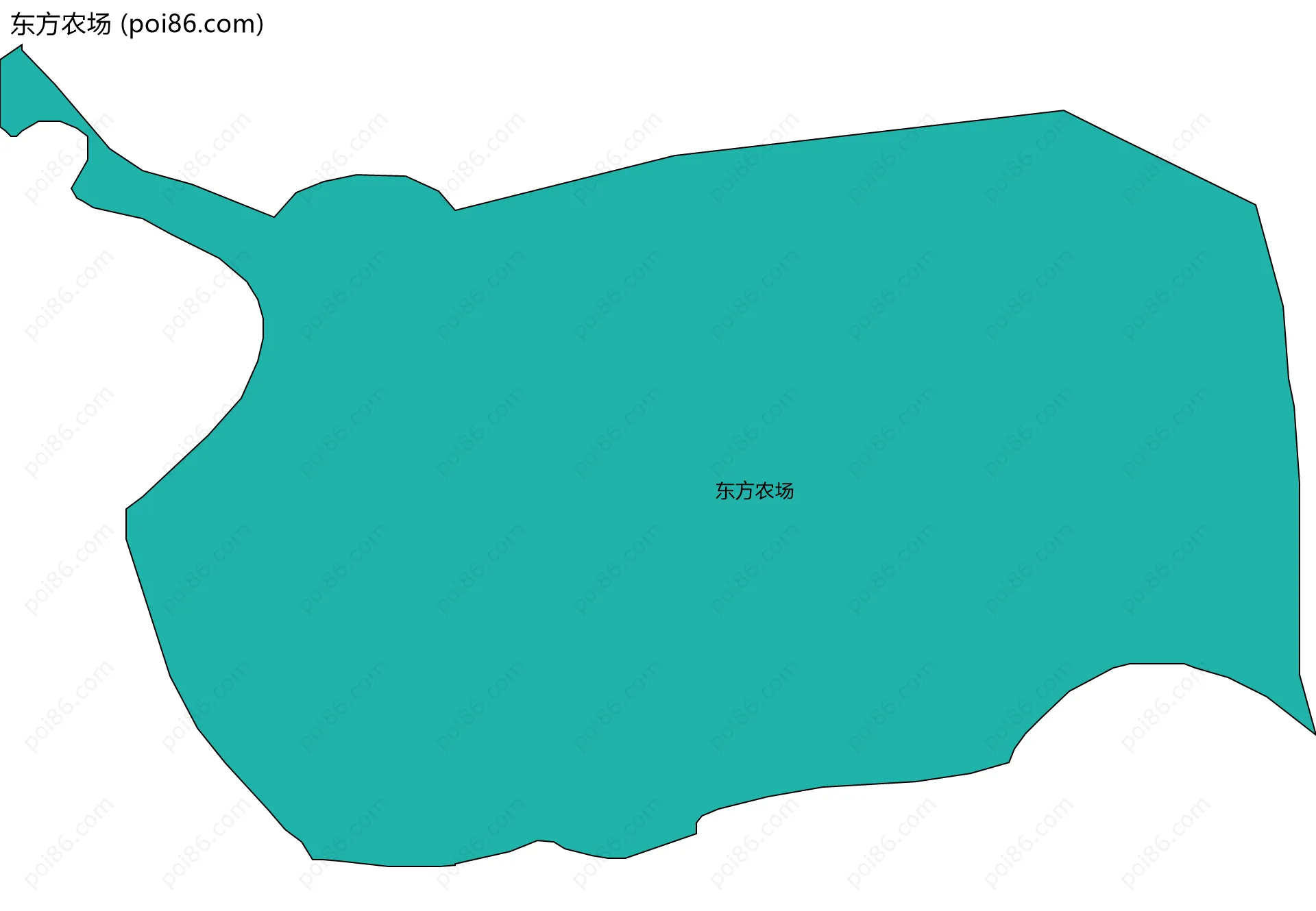 东方农场边界地图