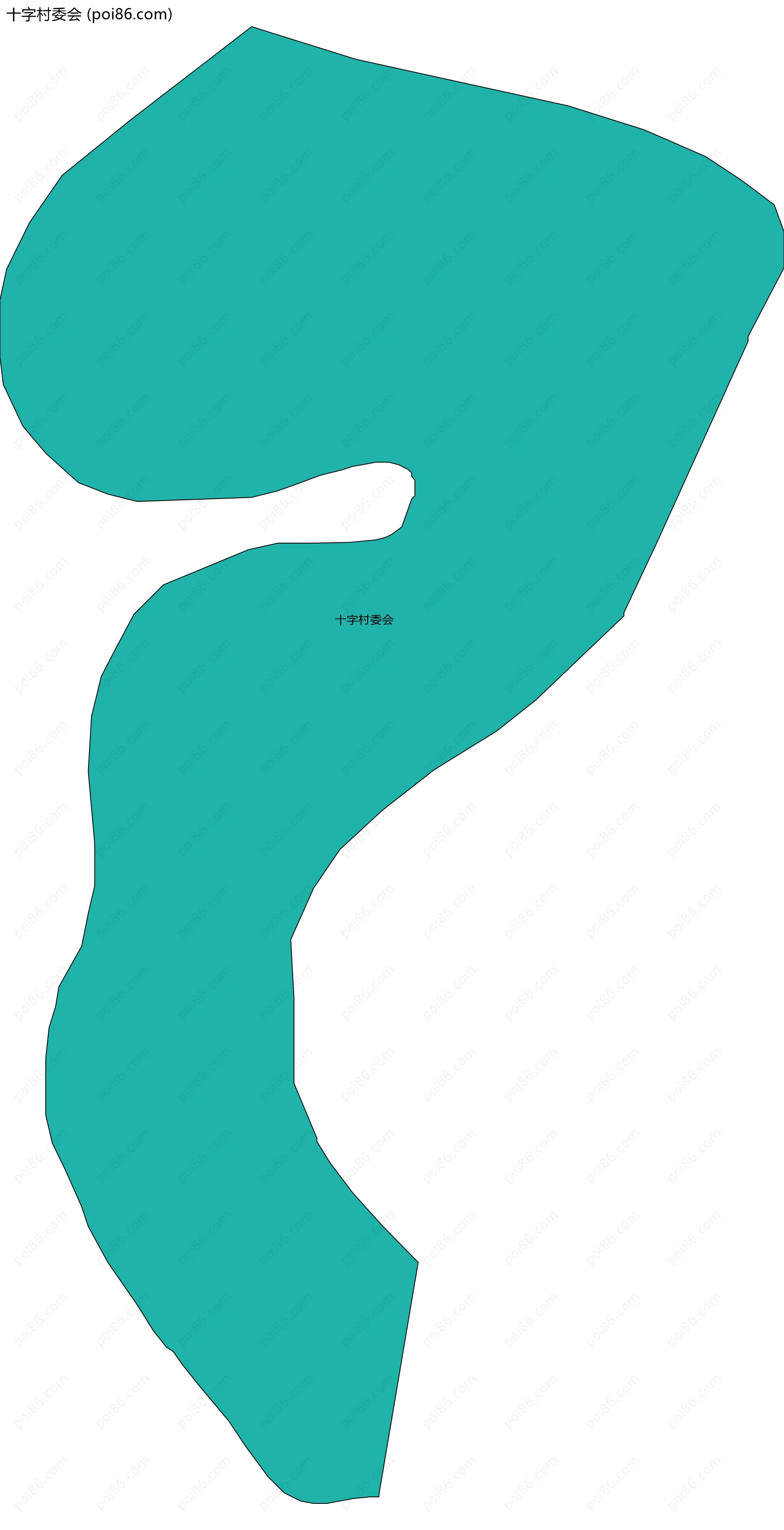 十字村委会边界地图