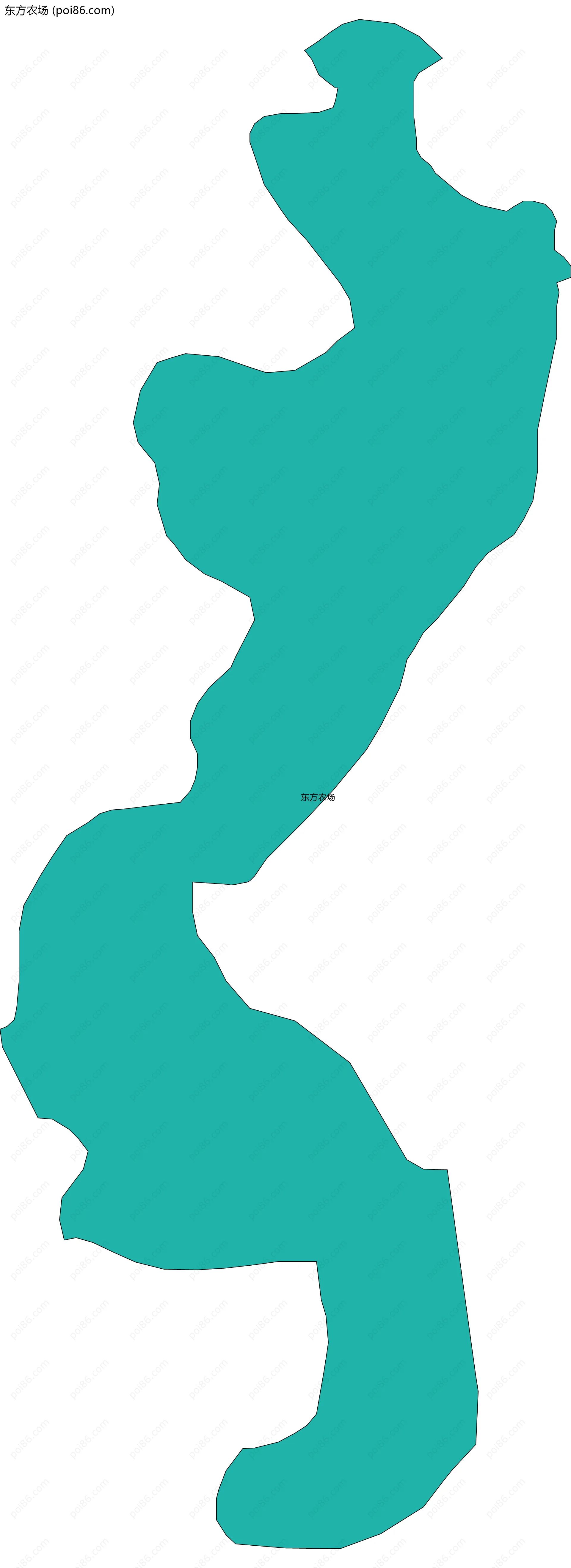 东方农场边界地图