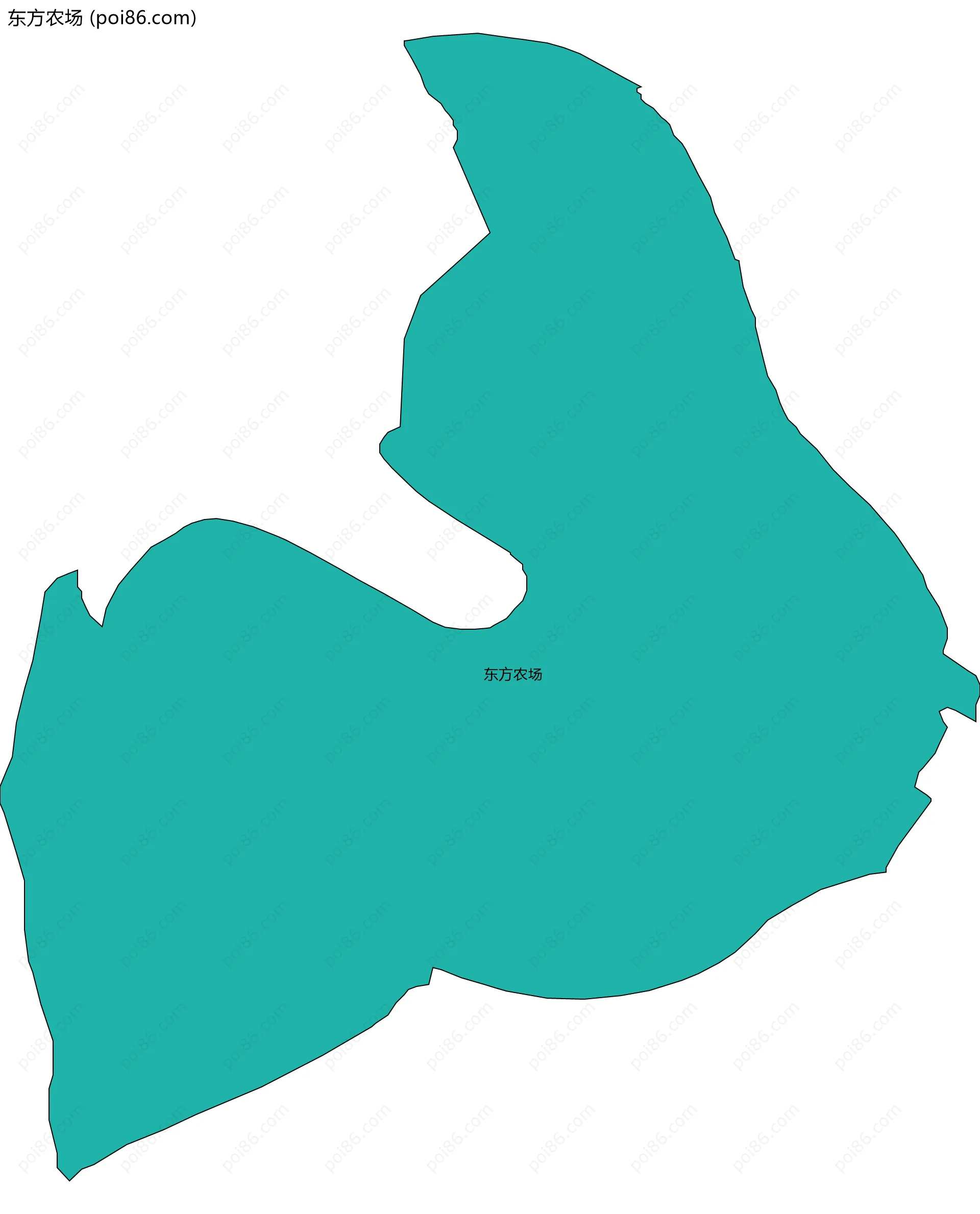 东方农场边界地图