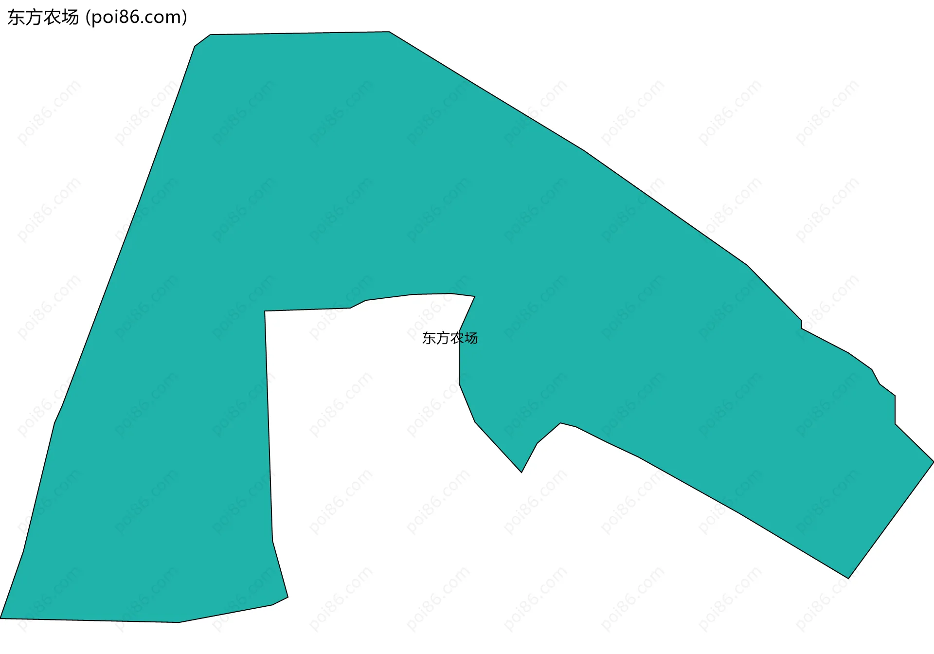 东方农场边界地图