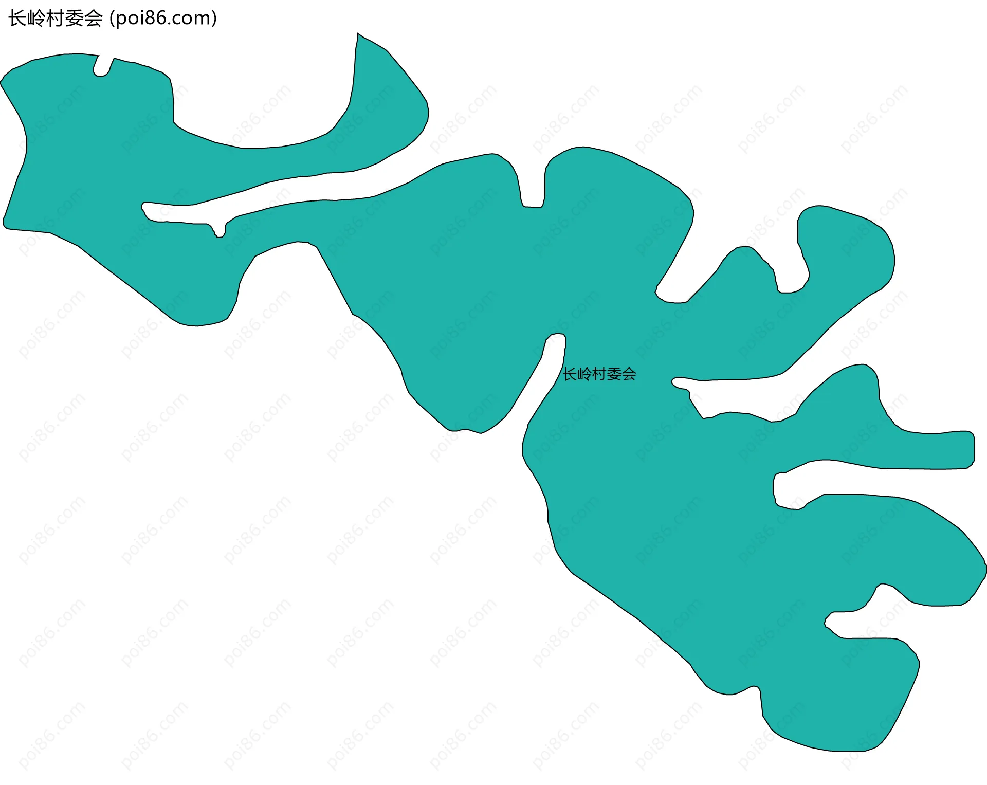 长岭村委会边界地图