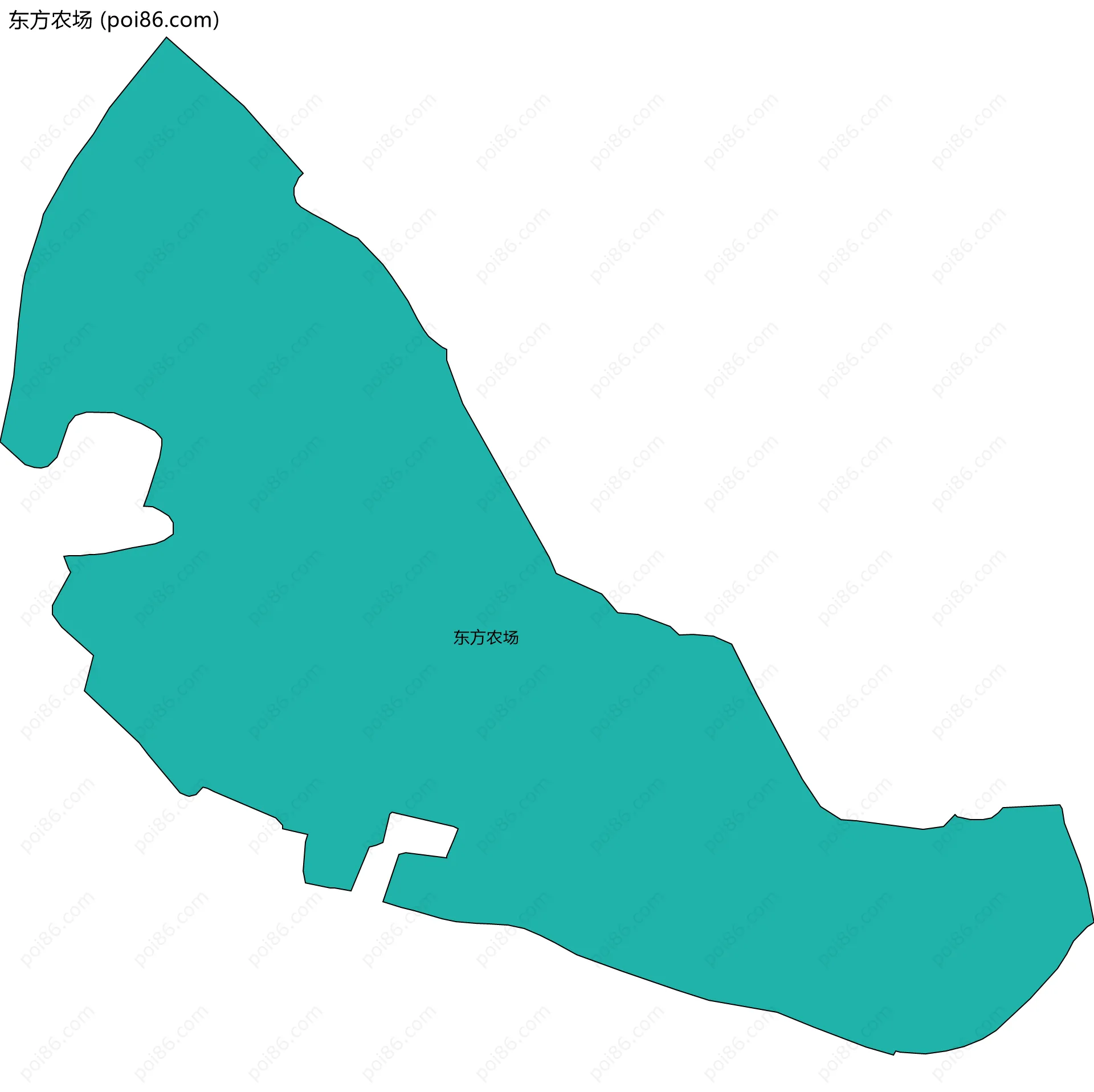 东方农场边界地图