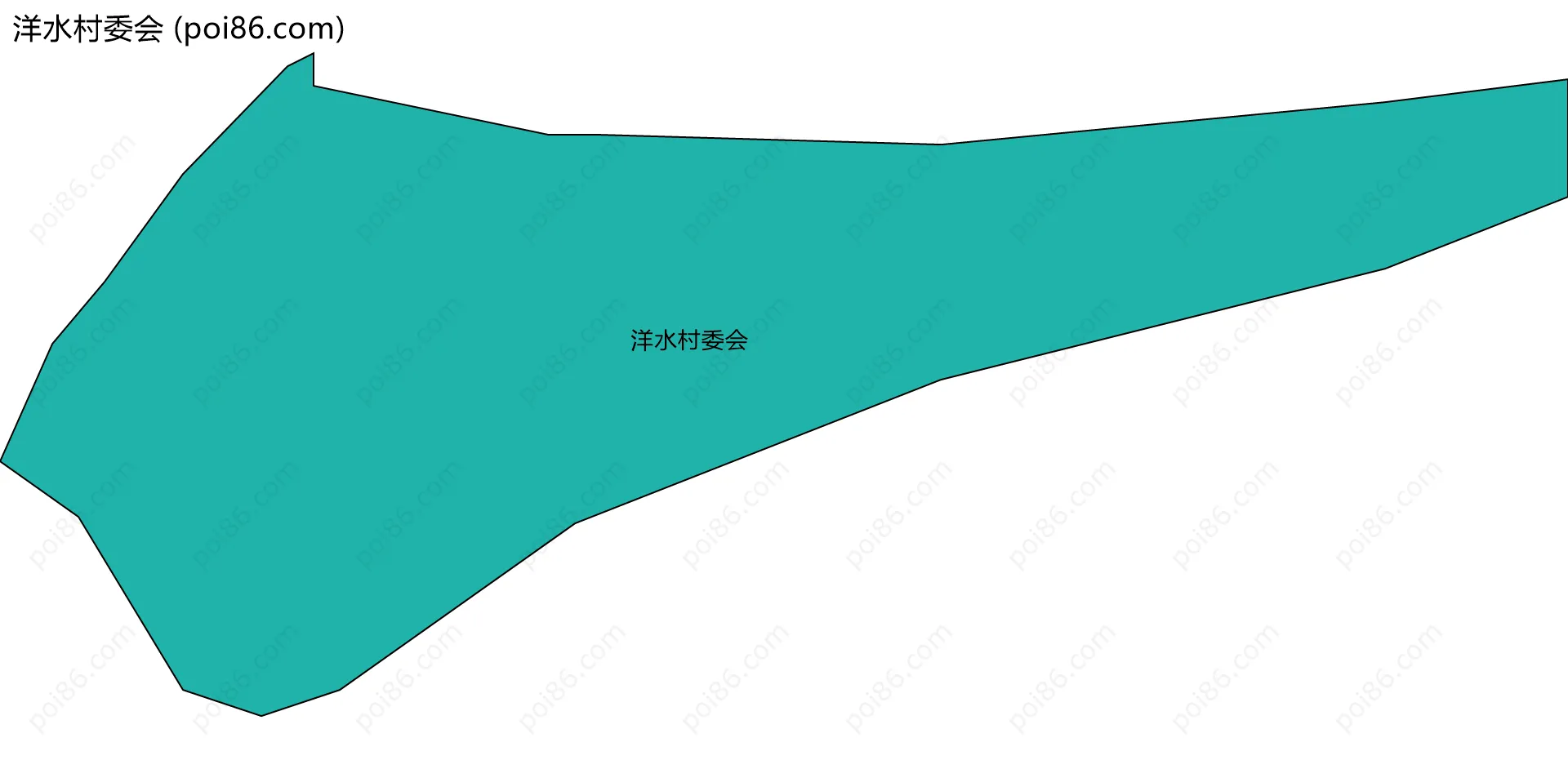 洋水村委会边界地图