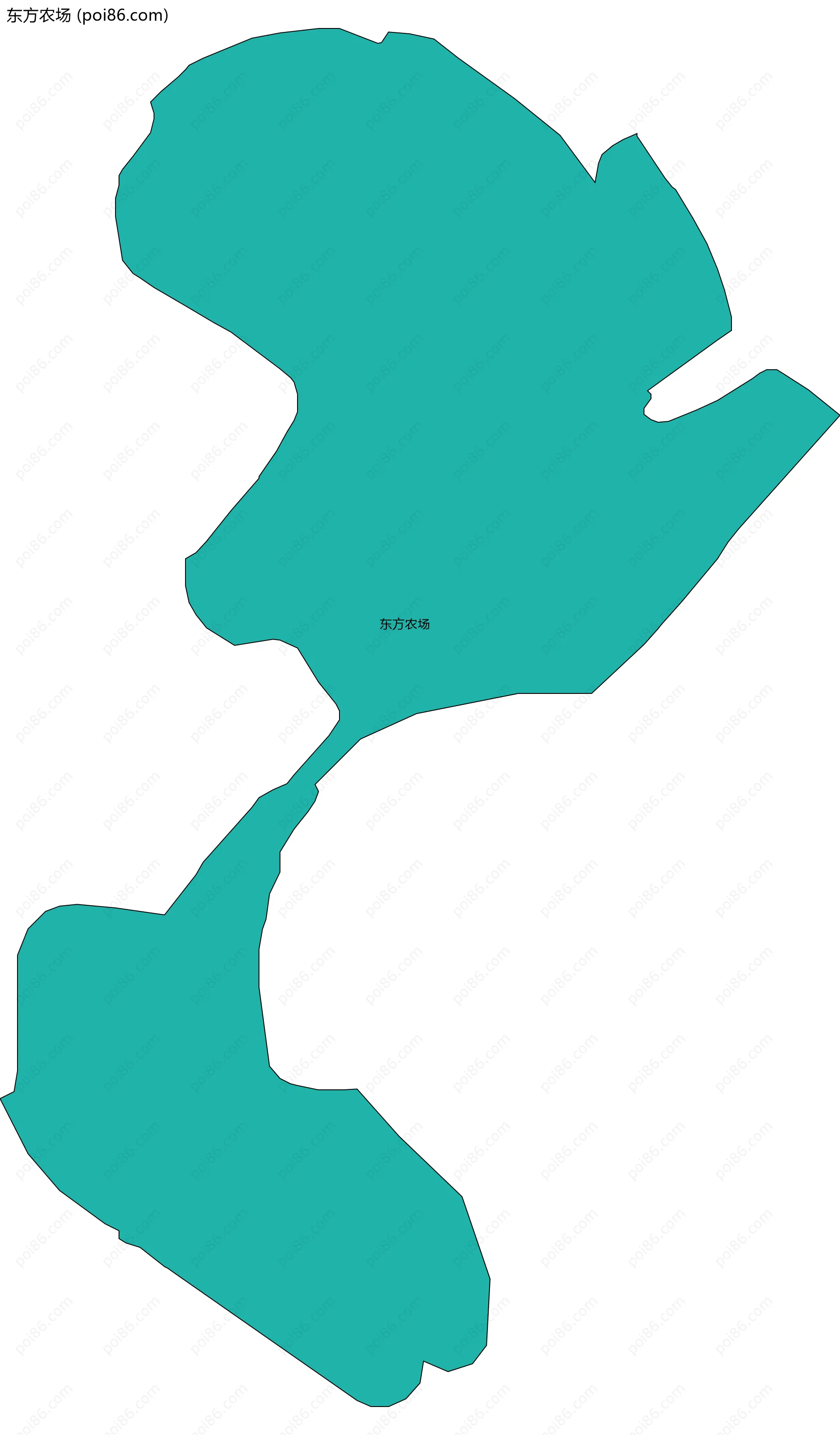 东方农场边界地图