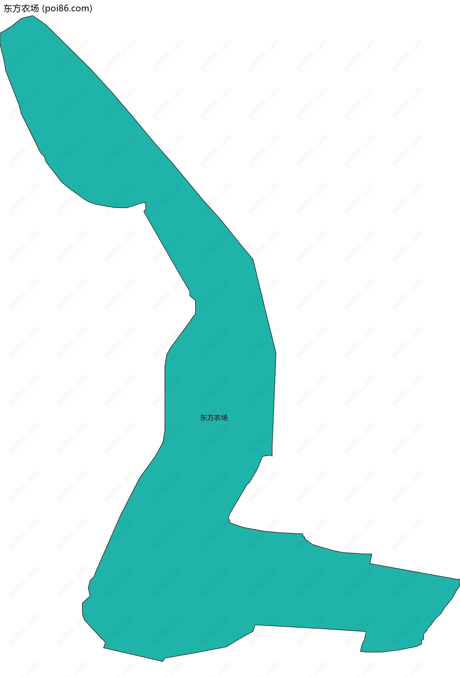 东方农场边界地图