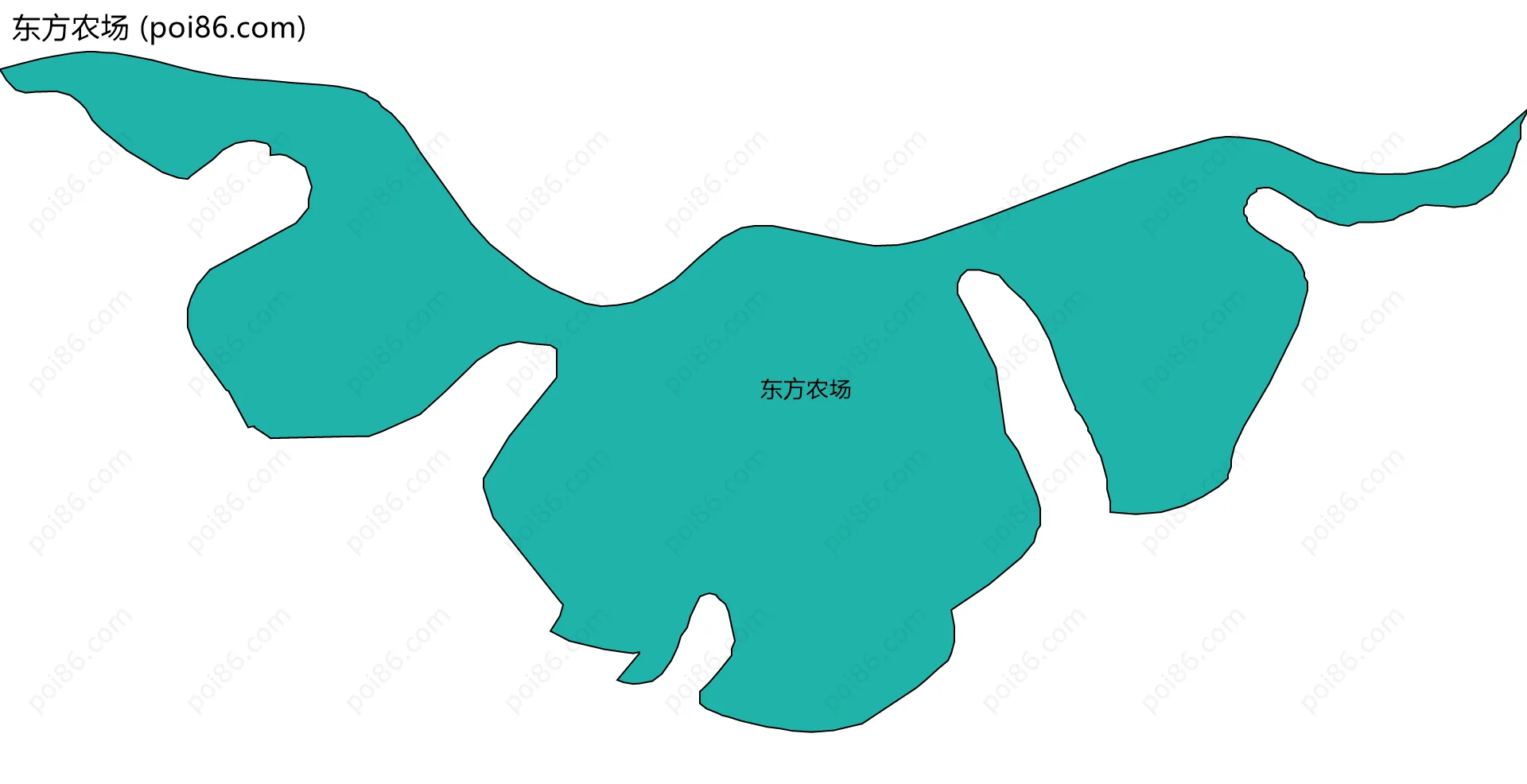 东方农场边界地图