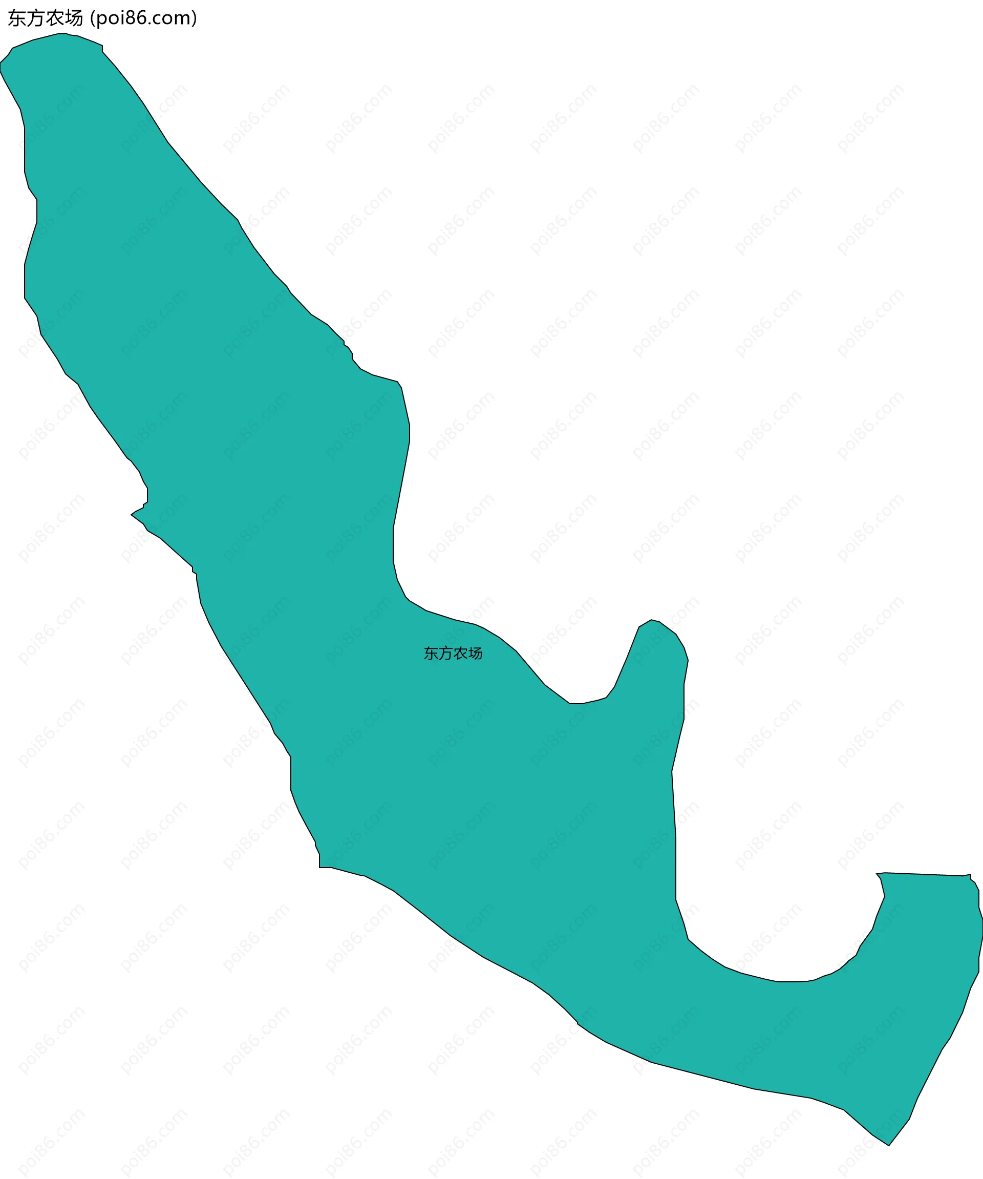 东方农场边界地图