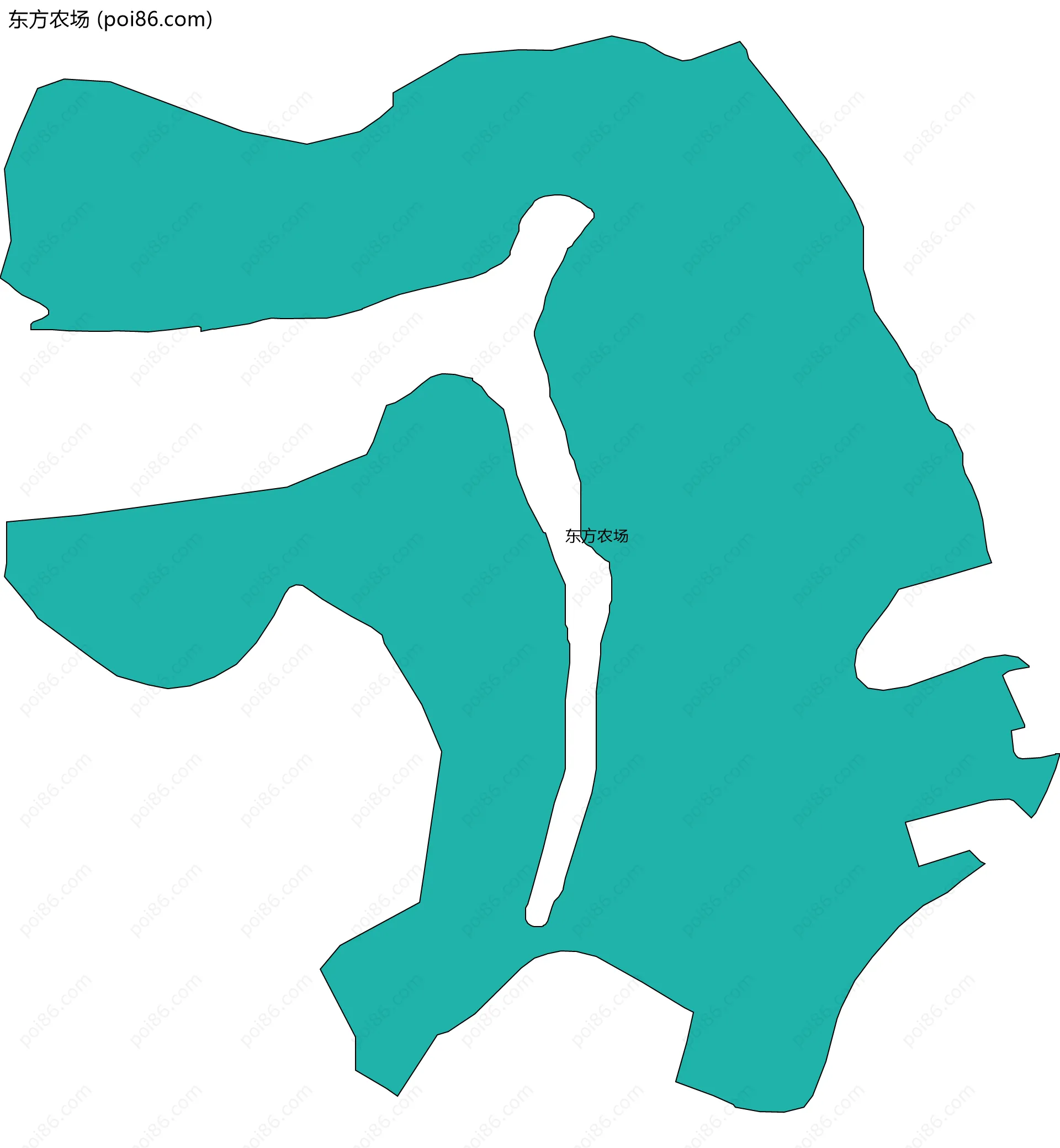 东方农场边界地图