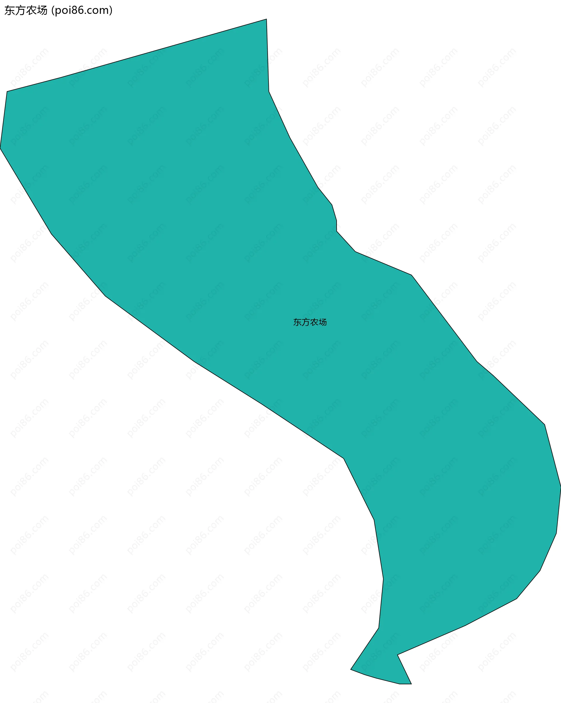 东方农场边界地图