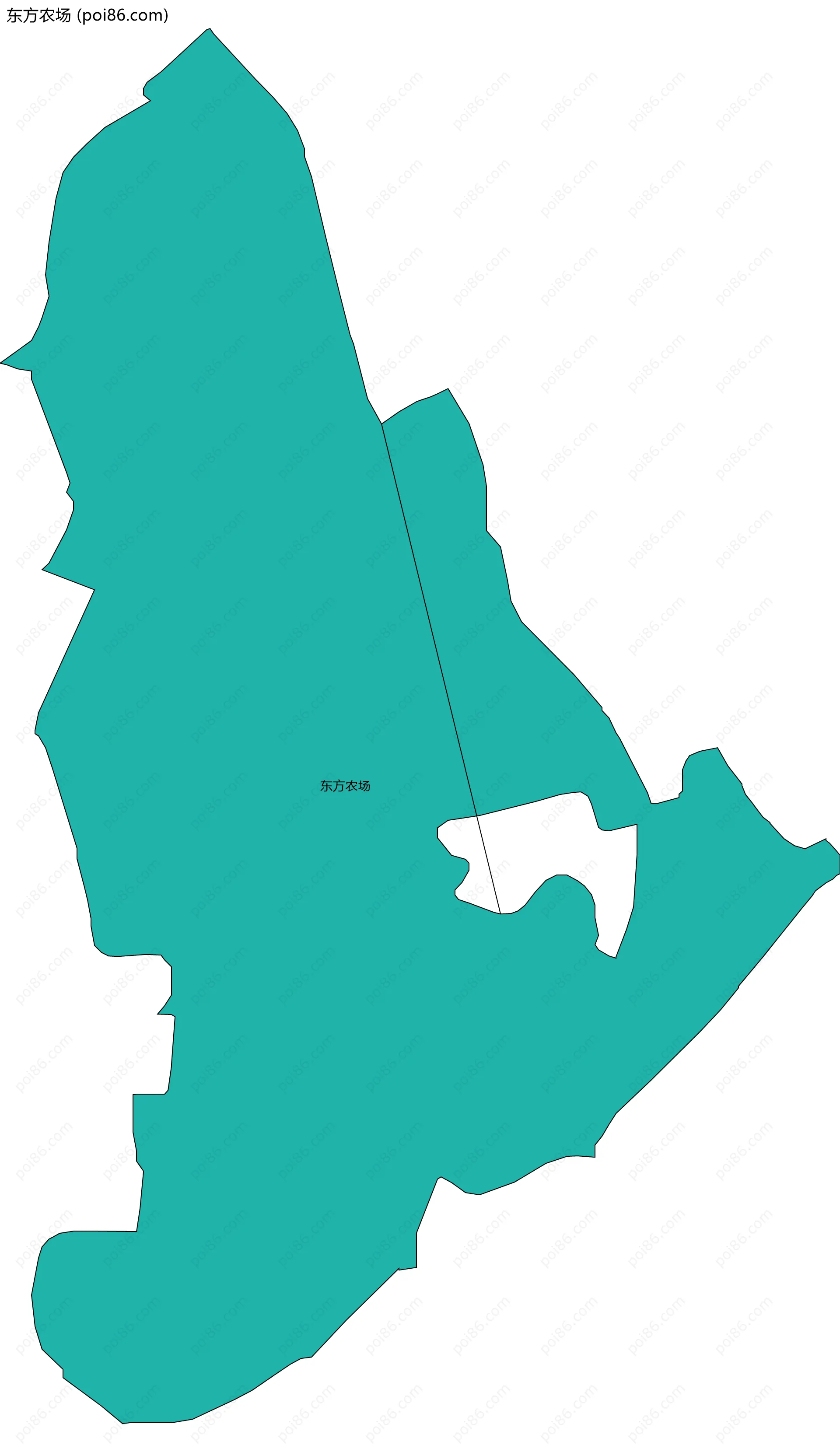 东方农场边界地图