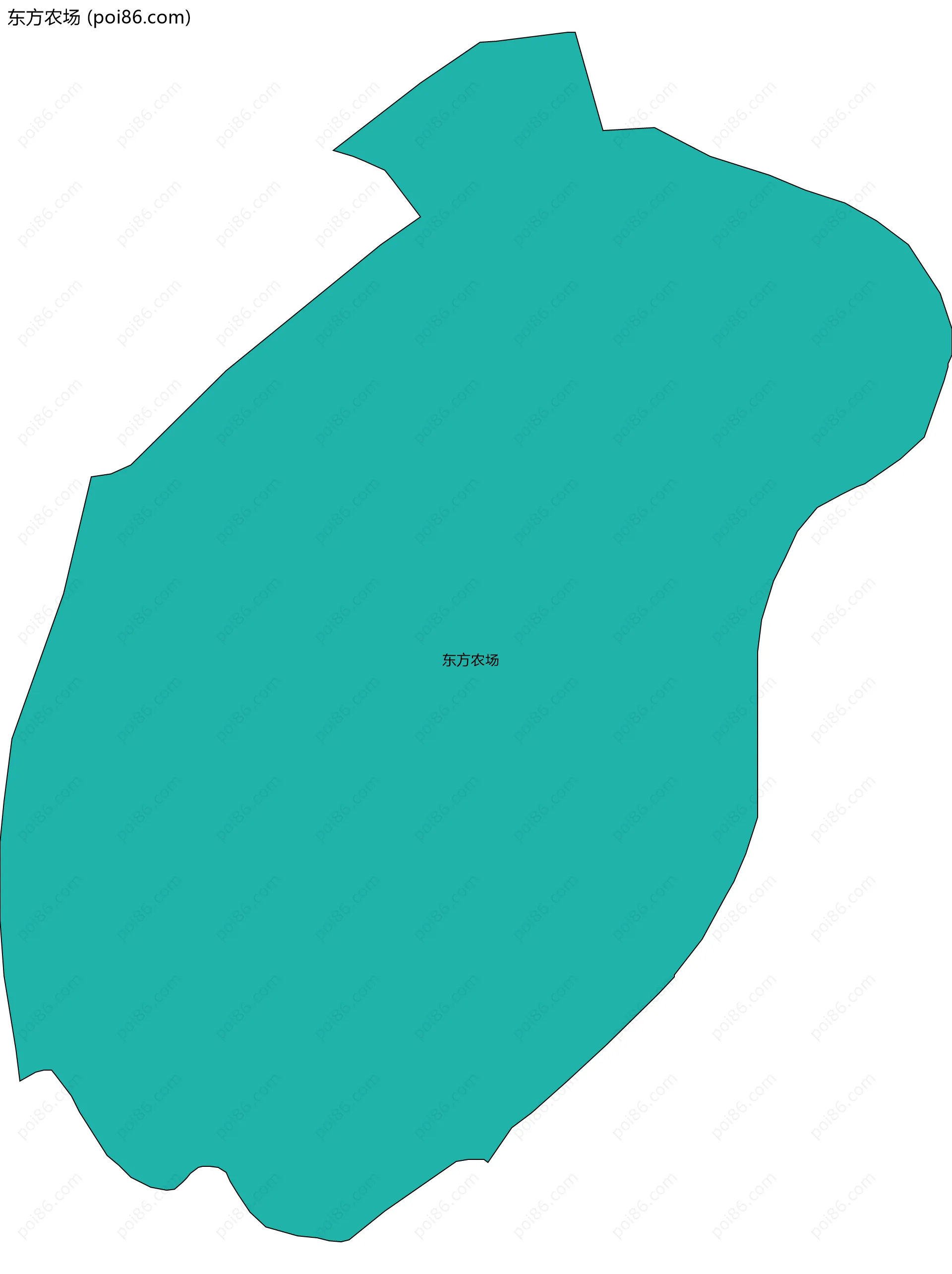 东方农场边界地图