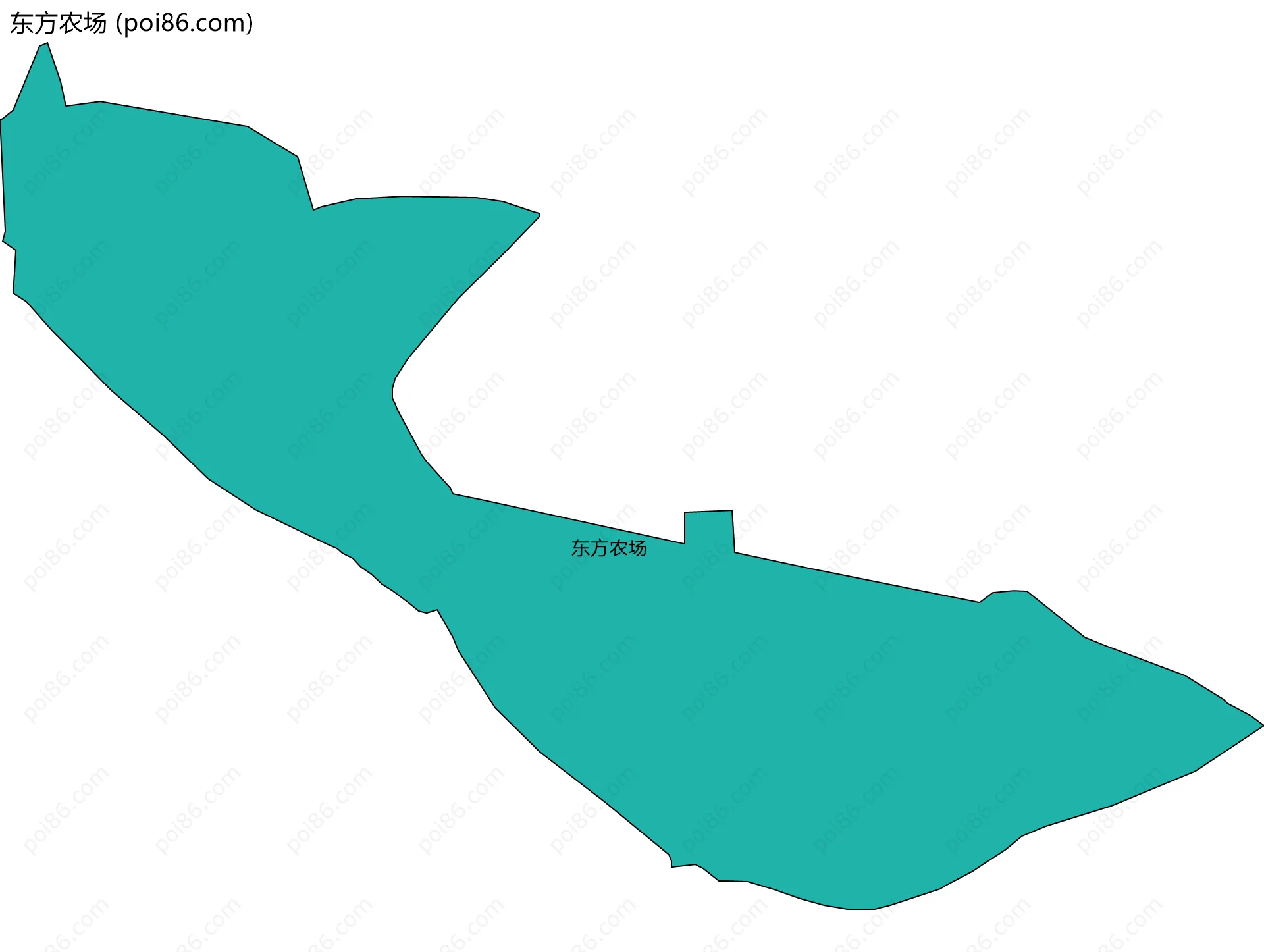 东方农场边界地图