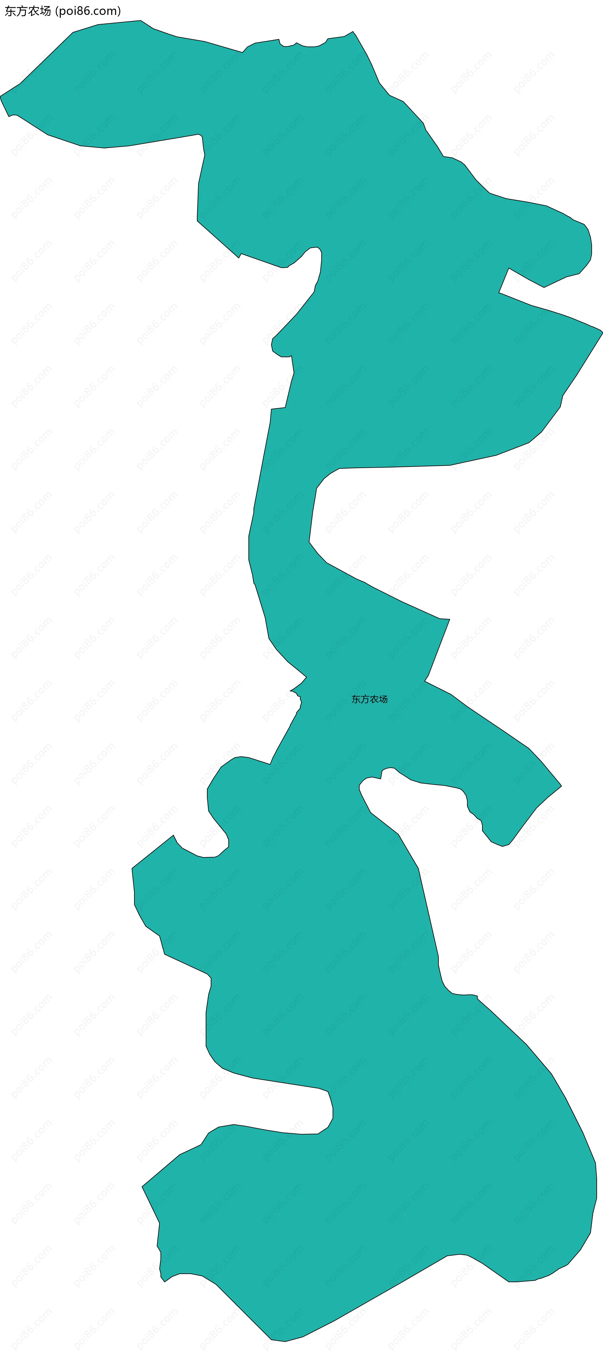 东方农场边界地图