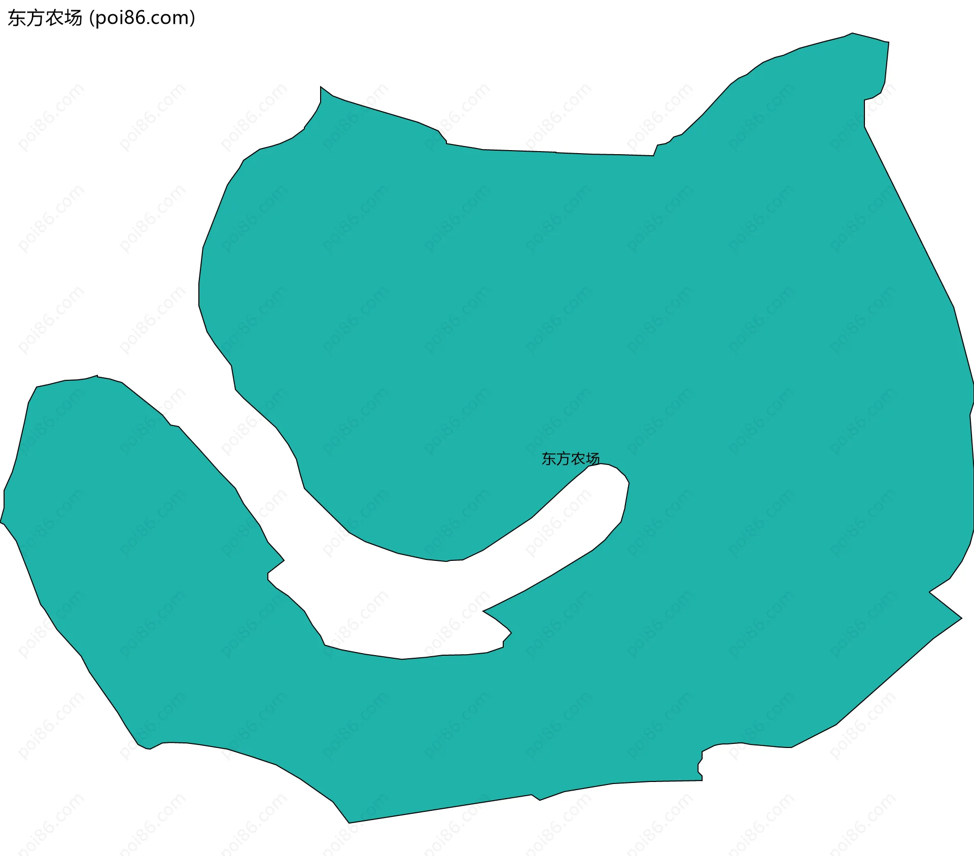 东方农场边界地图