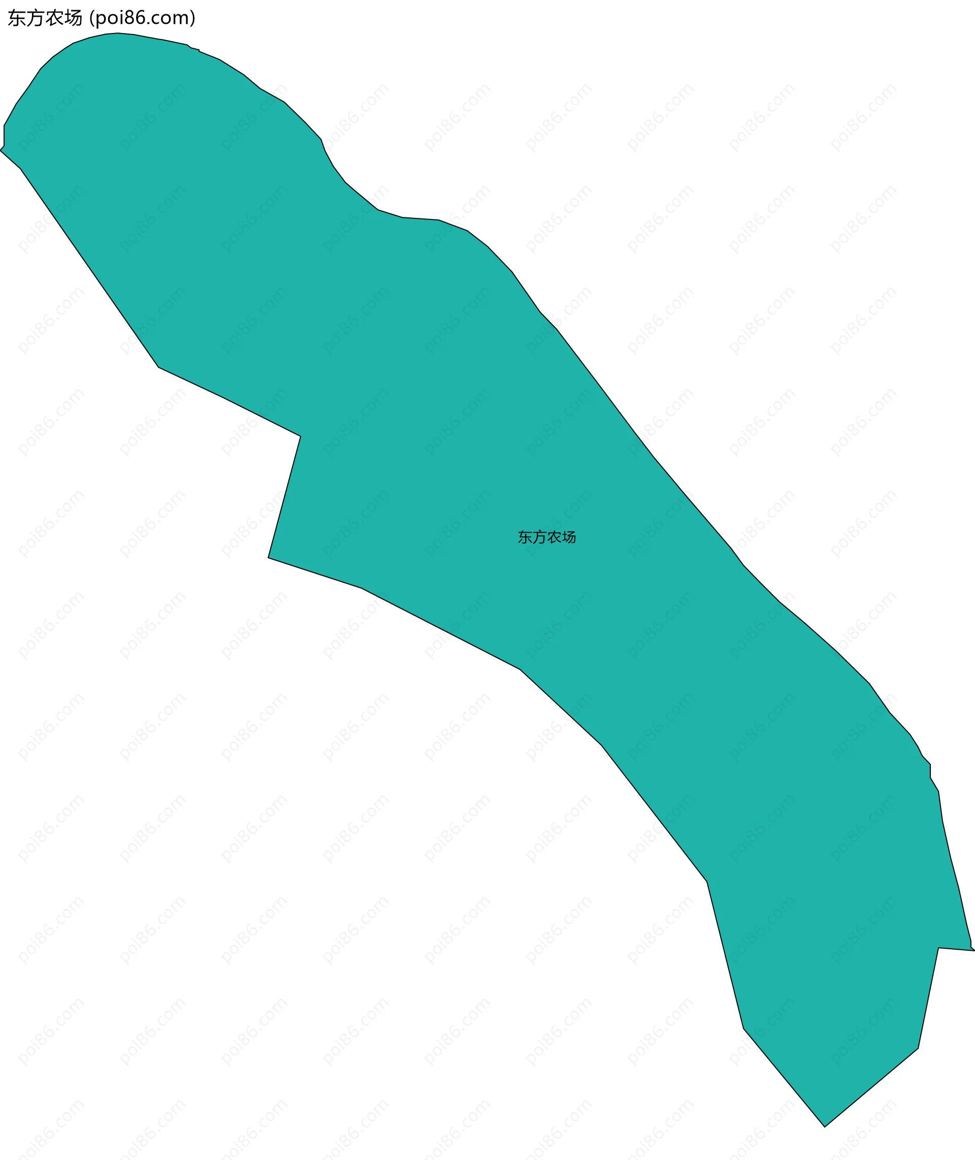 东方农场边界地图