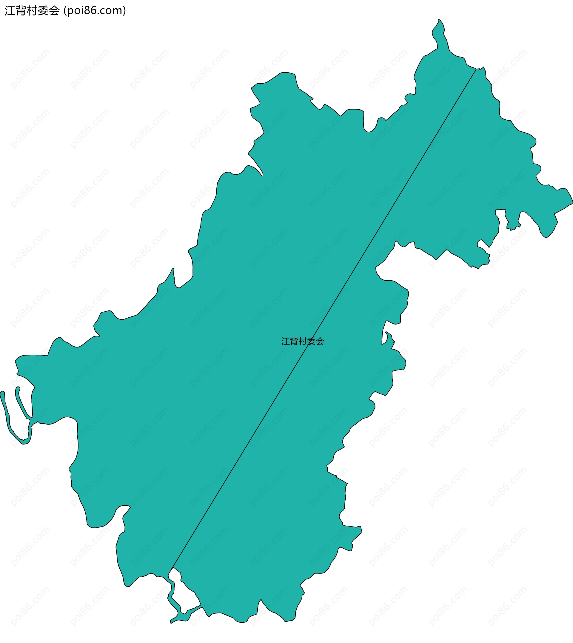 江背村委会边界地图