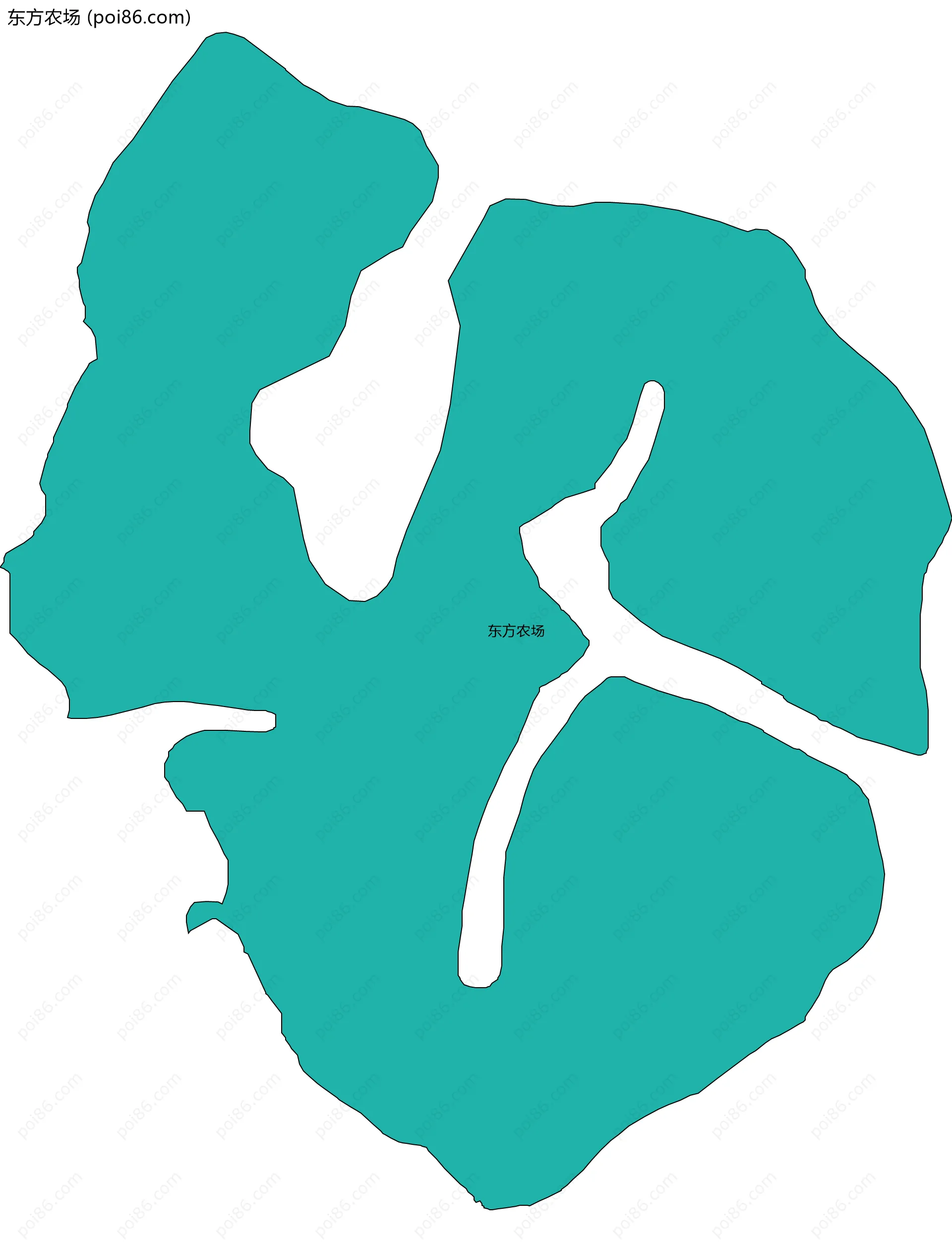 东方农场边界地图