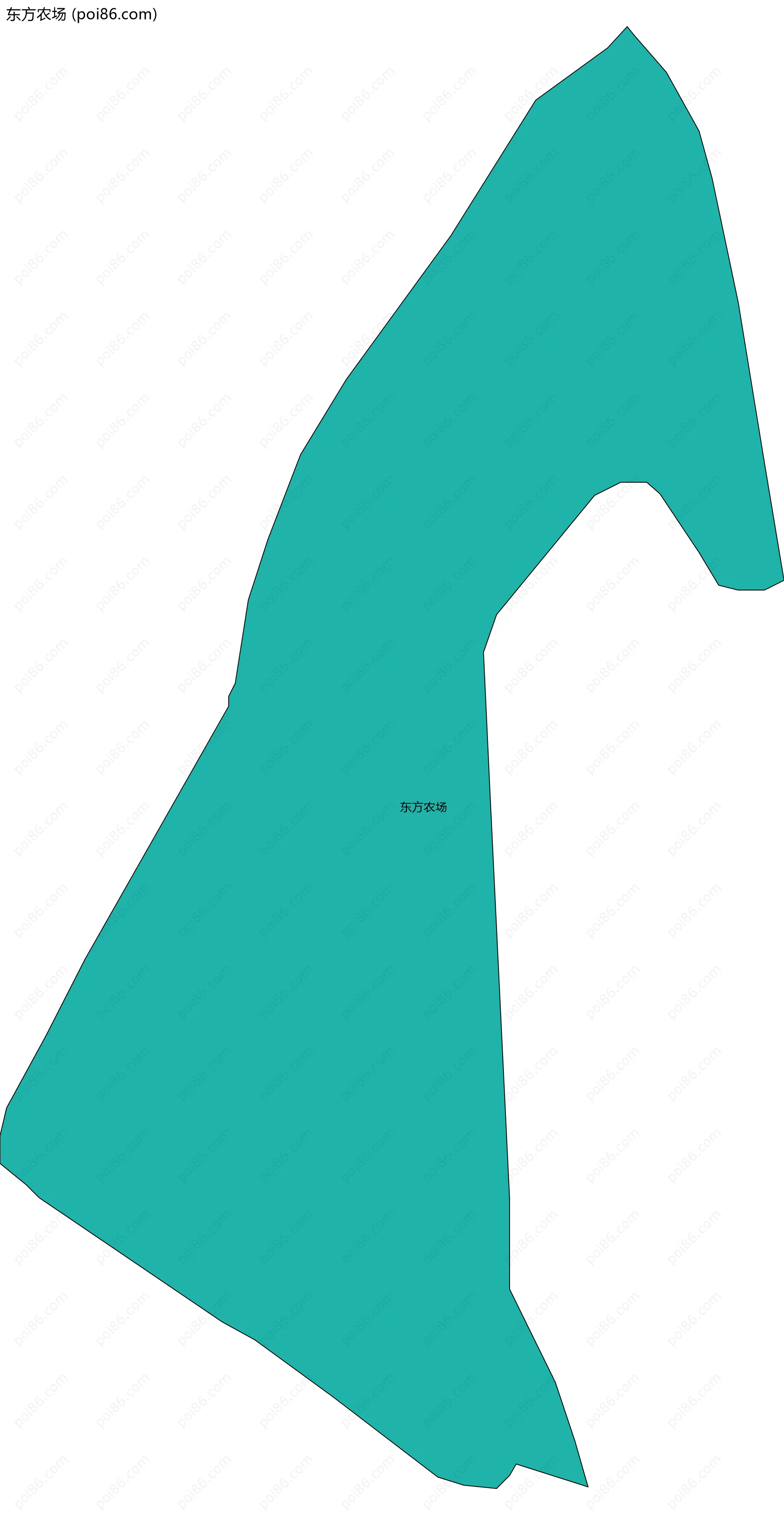 东方农场边界地图