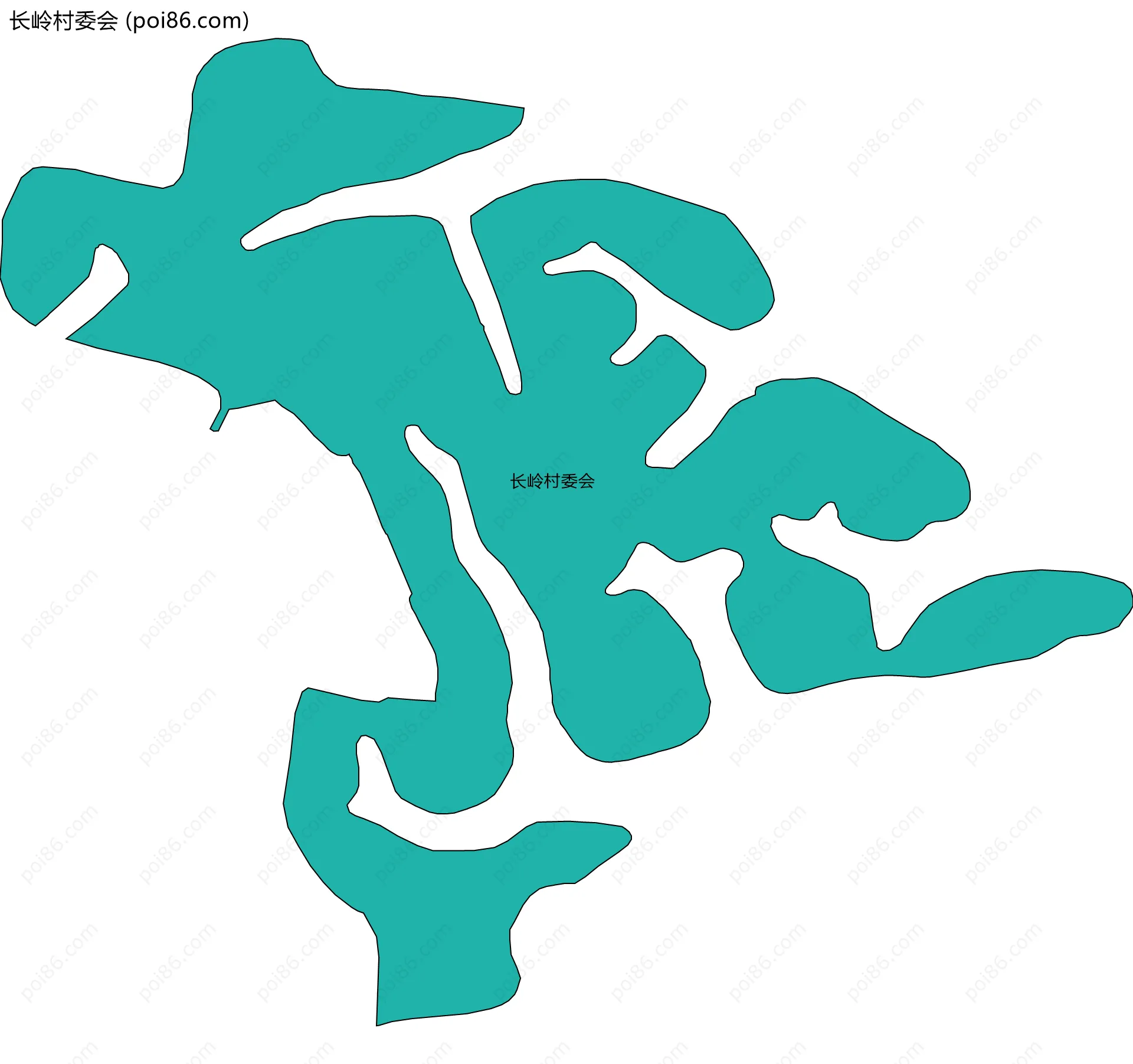 长岭村委会边界地图