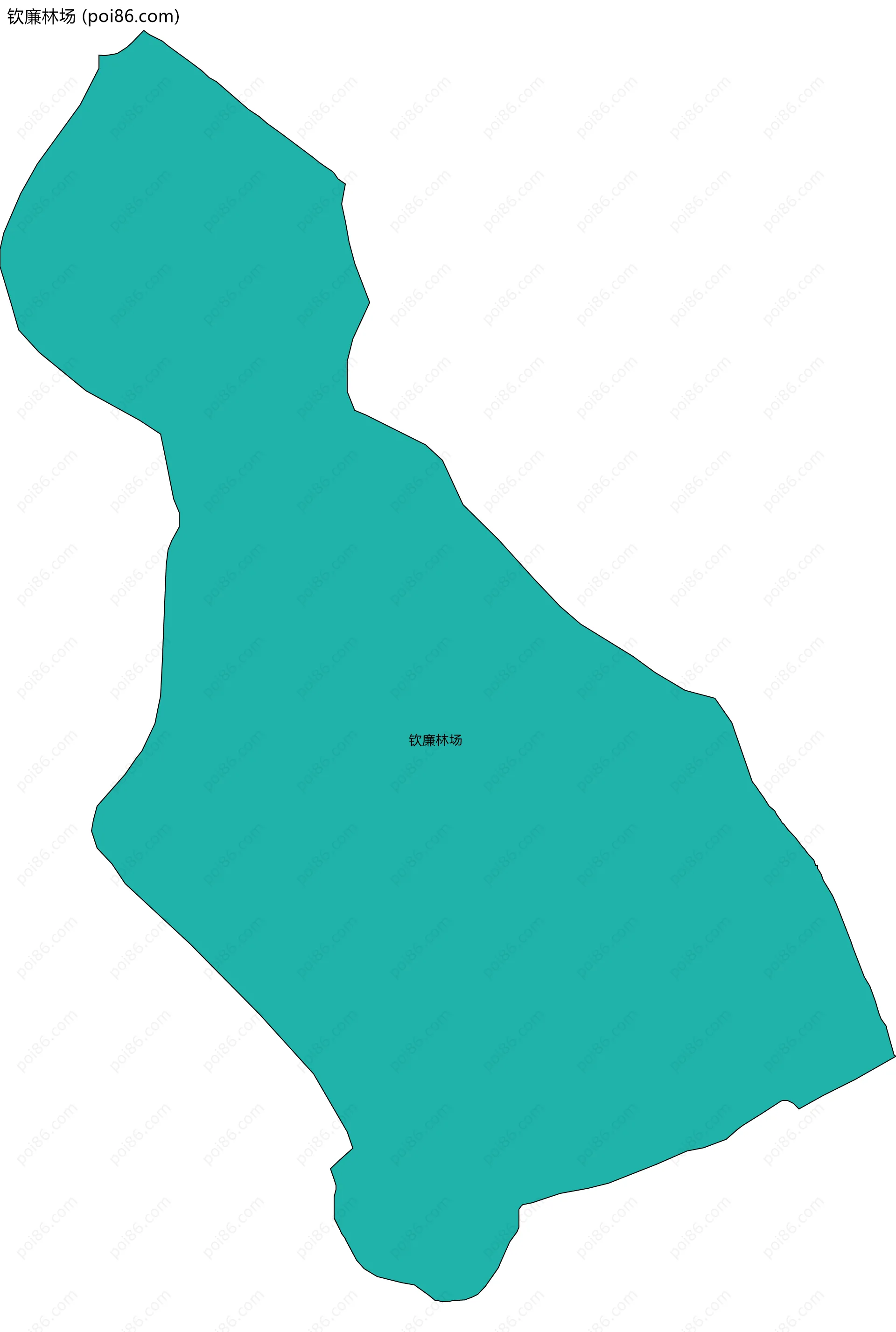 钦廉林场边界地图