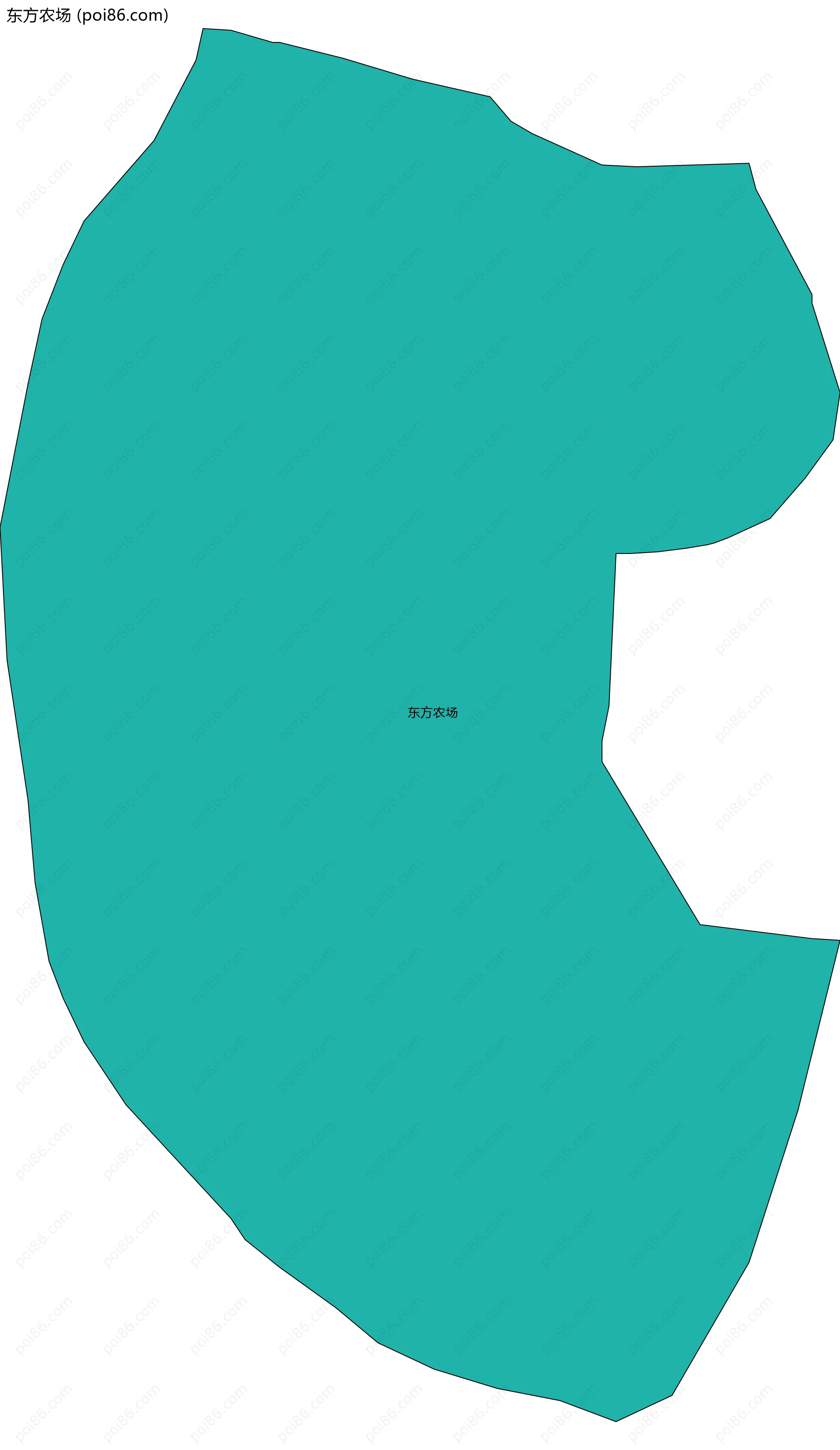 东方农场边界地图