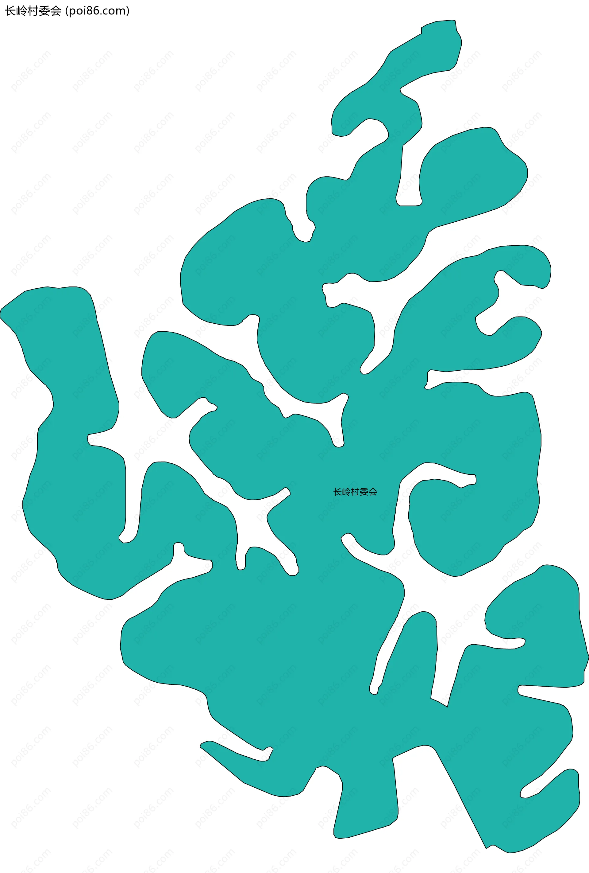 长岭村委会边界地图