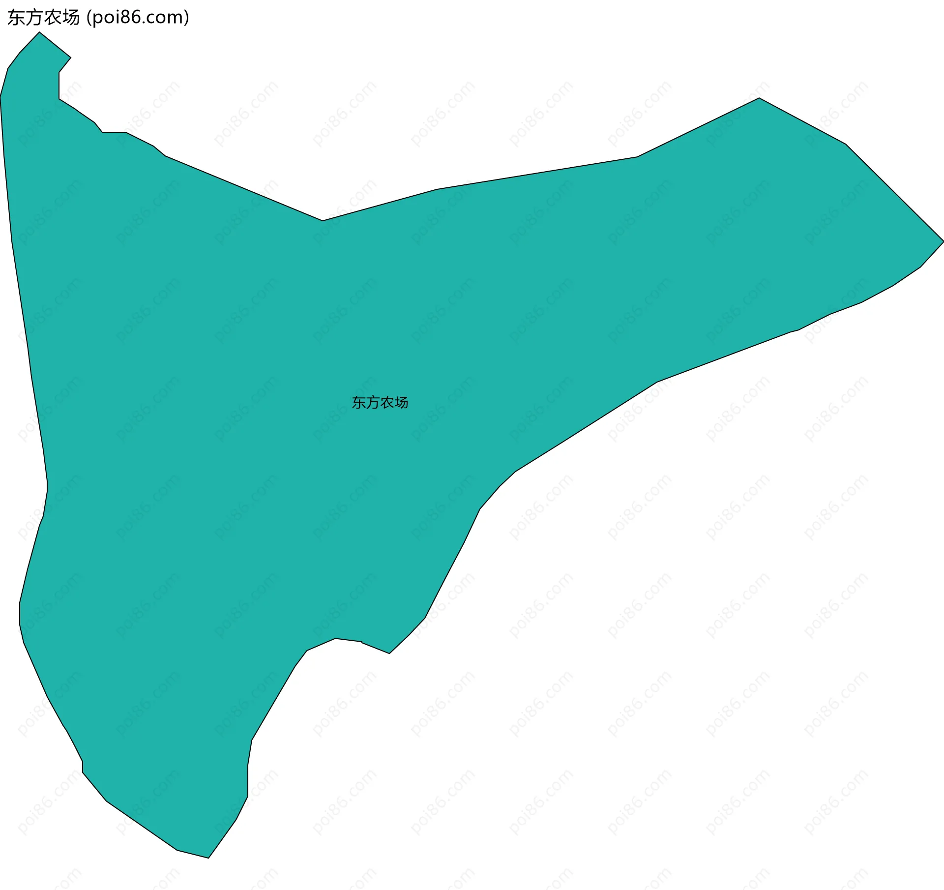 东方农场边界地图