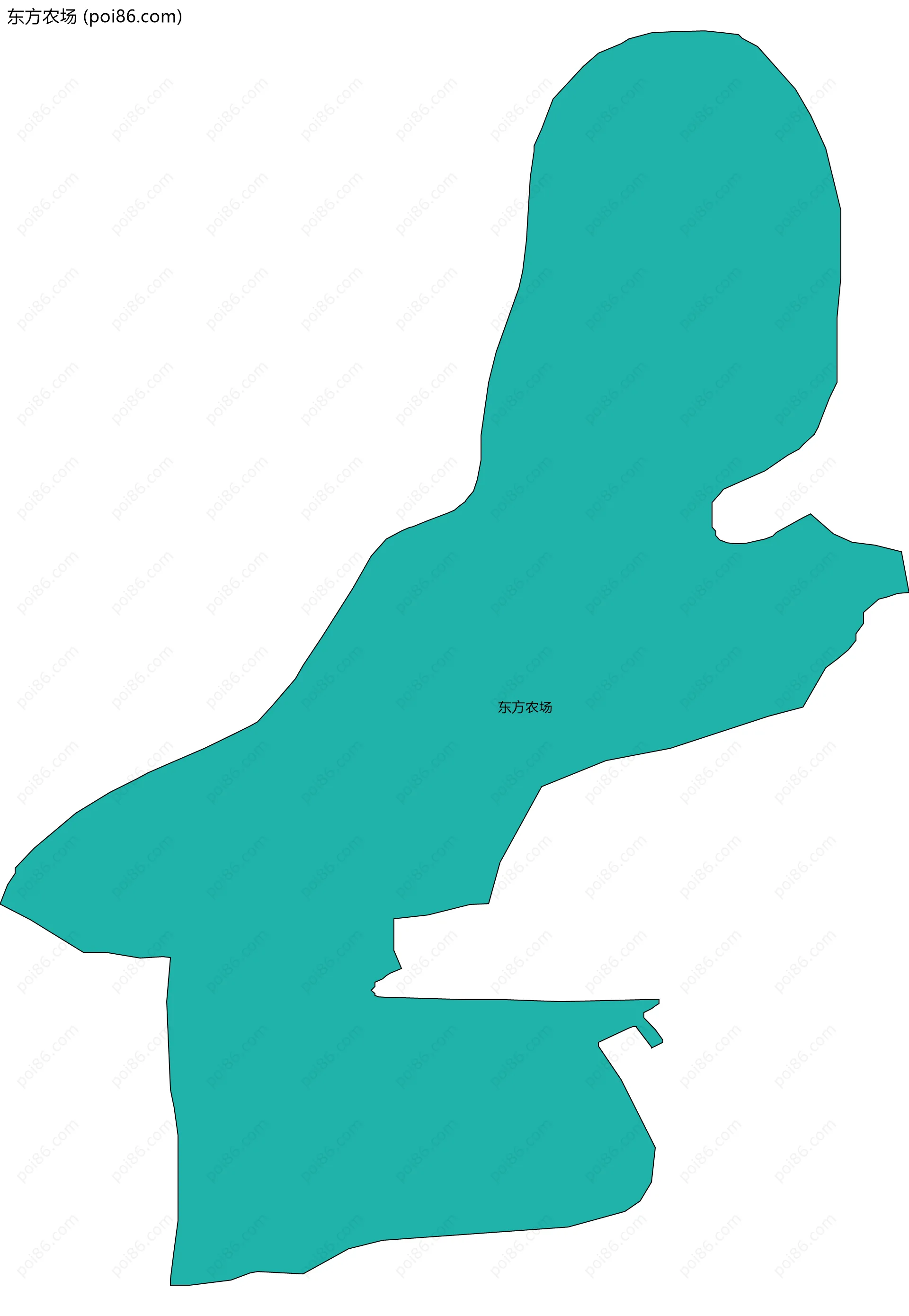 东方农场边界地图