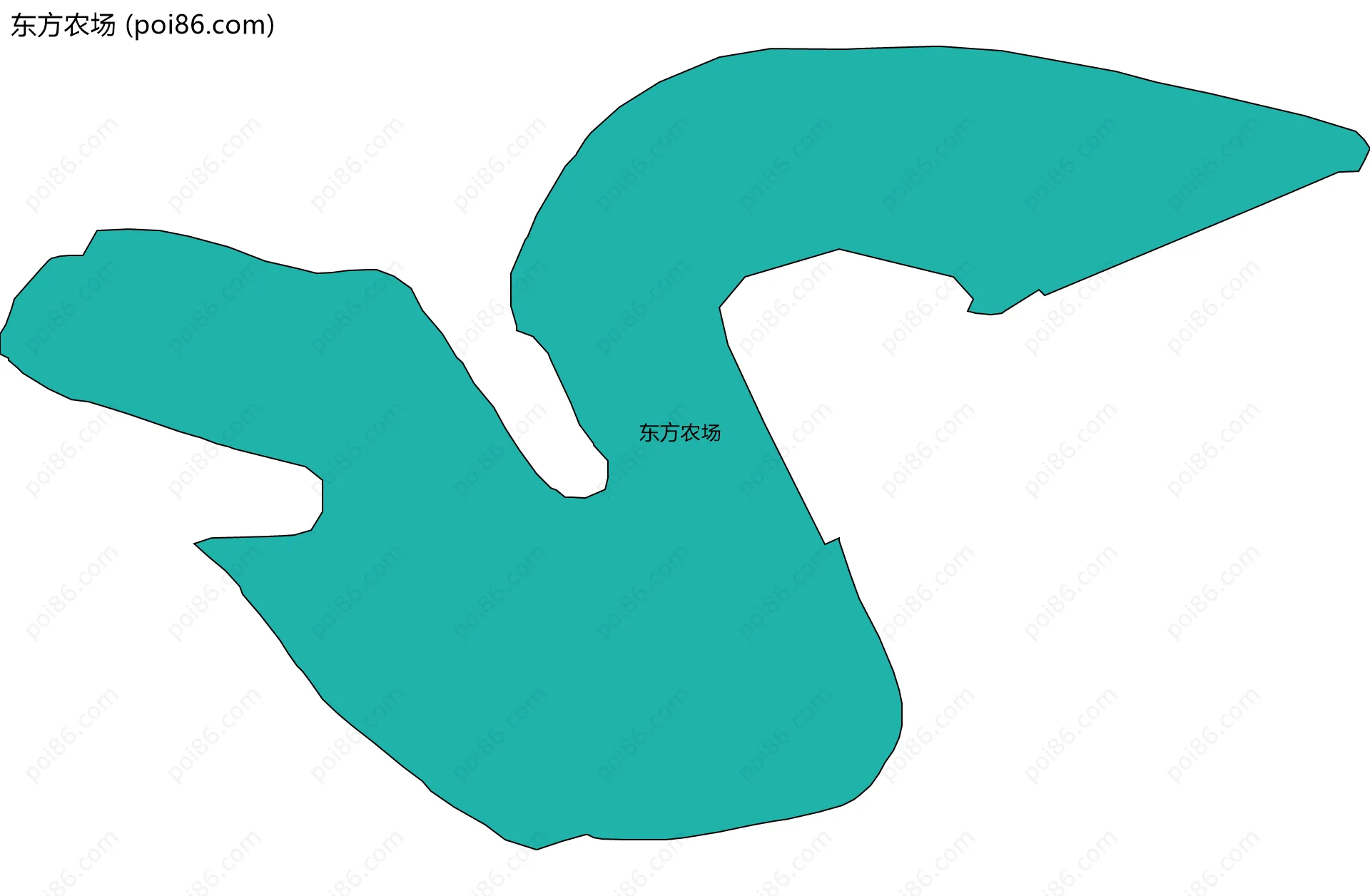 东方农场边界地图