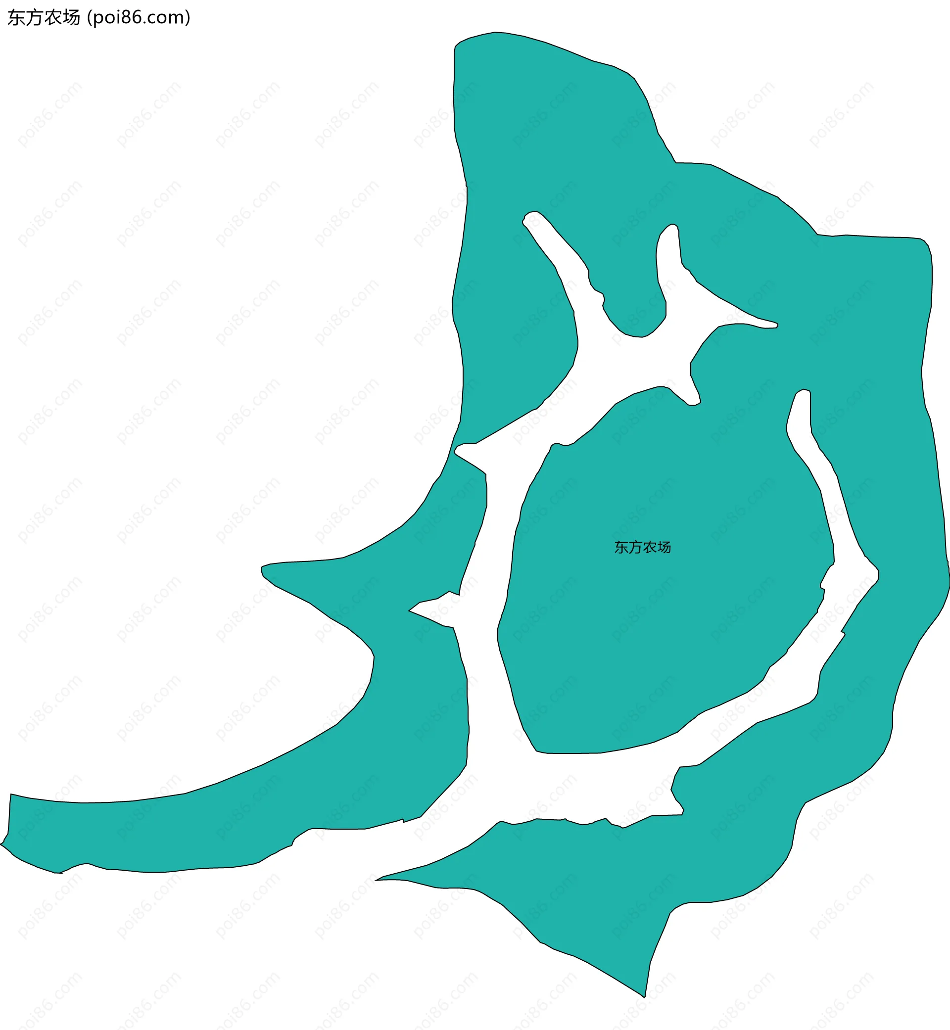 东方农场边界地图